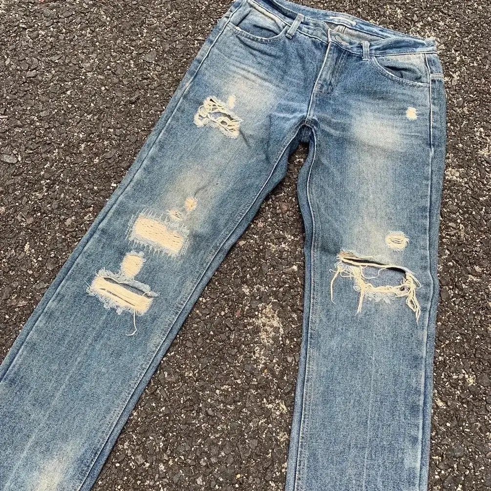 HARE 💥GRAIL💥HARE JEANS 30x31 RIPPED TROUSERS DENIM RUGGED PANTS Size US 30 / EU 46 - 4 Thumbnail