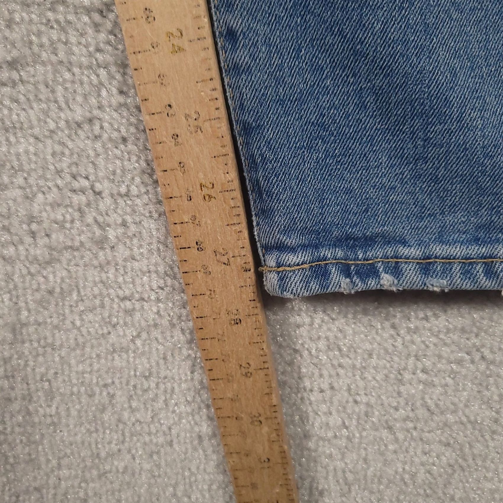 Old Navy Old Navy Blue Higher High Rise O.G. Straight Denim Jeans Size 4 Women Regular 5-Pocket Zipper Button Inseam 28 Size 27" / US 4 / IT 40 - 6 Thumbnail