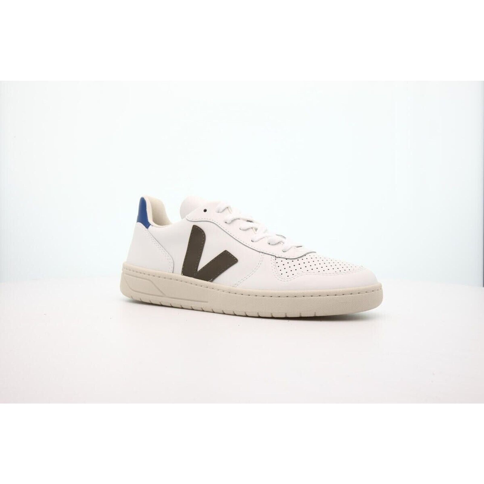 Veja Veja Leather Extra White Kaki Indigo Sneakers VX022283B Size US 8 / EU 41 - 10 Thumbnail