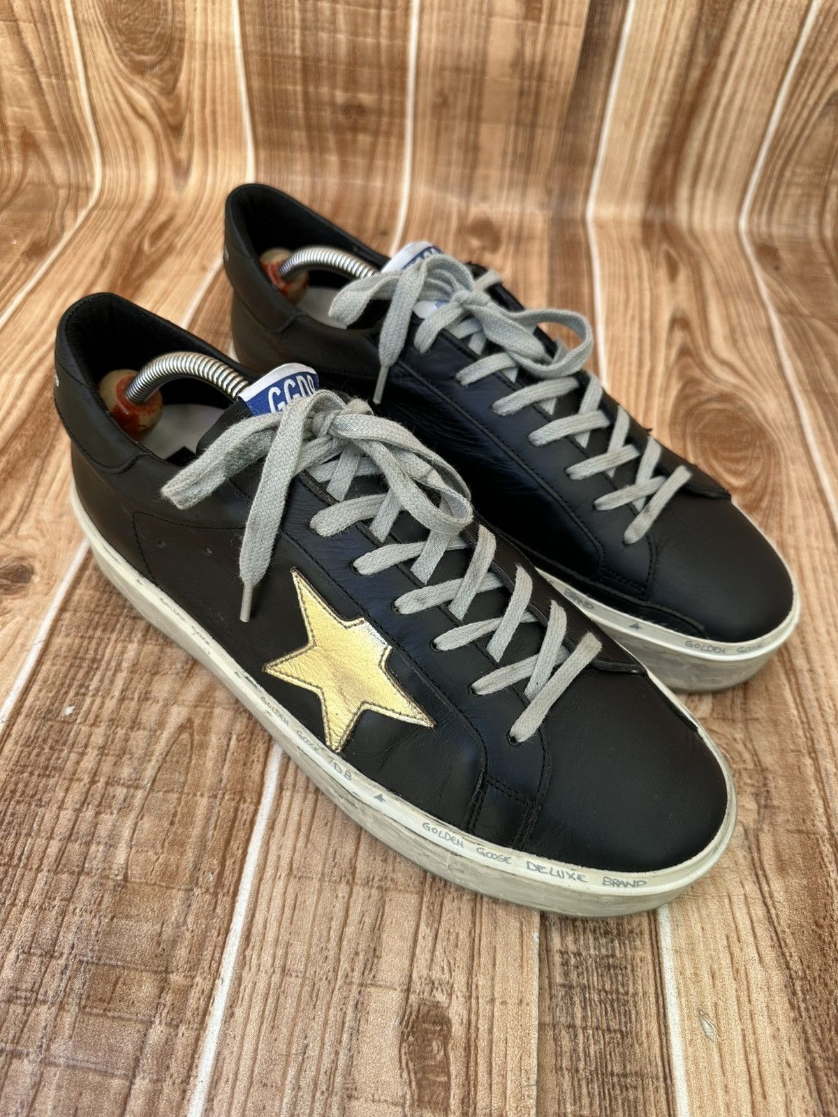 Golden Goose Golden Goose GGDB High Star Black Silver Low Top Sneakers Size US 9 / EU 42 - 4 Thumbnail
