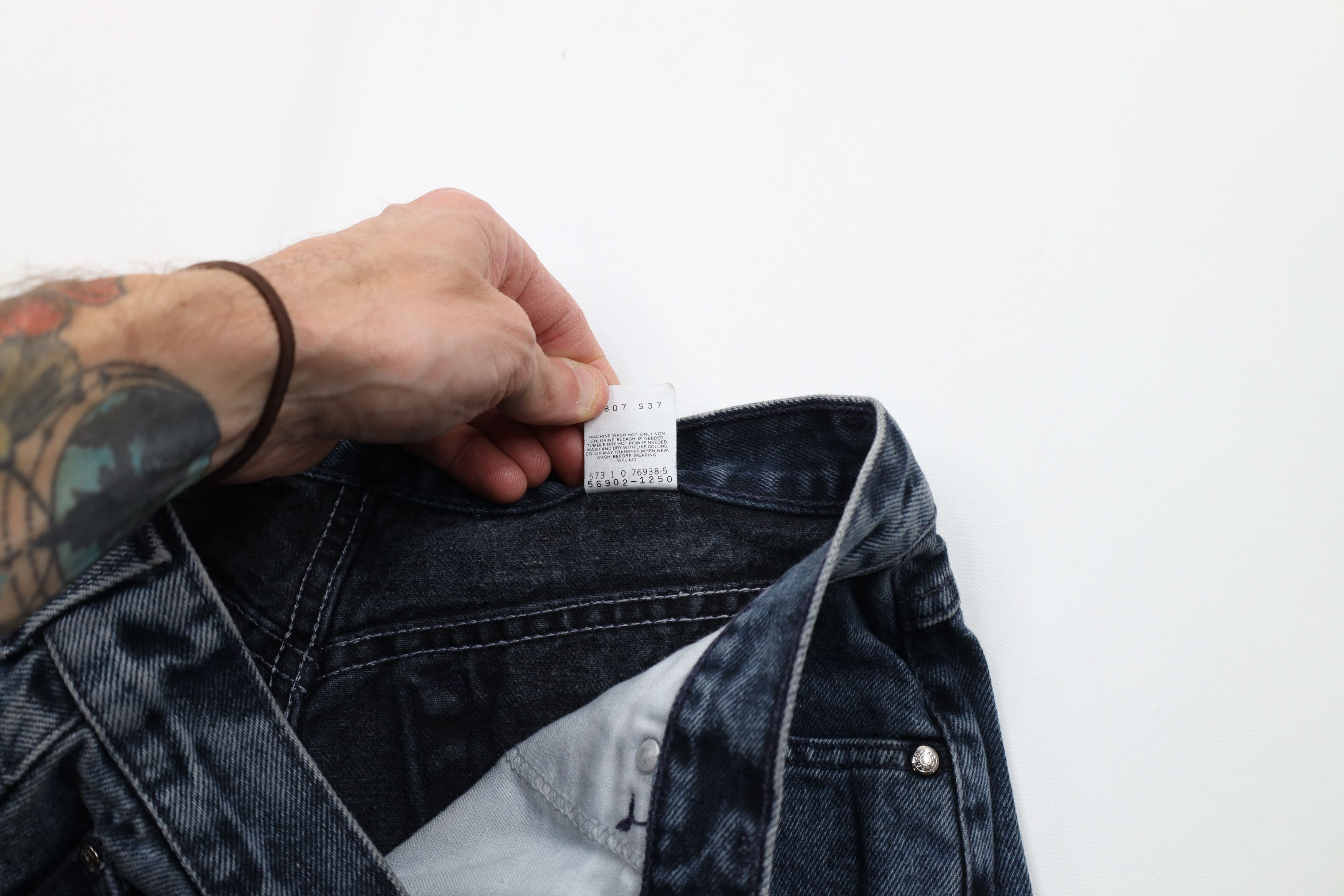 Levi's Vintage 80s 90s Levis Wash Relaxed Tapered Leg Jeans USA Size 38" / US 16 / IT 52 - 8 Thumbnail