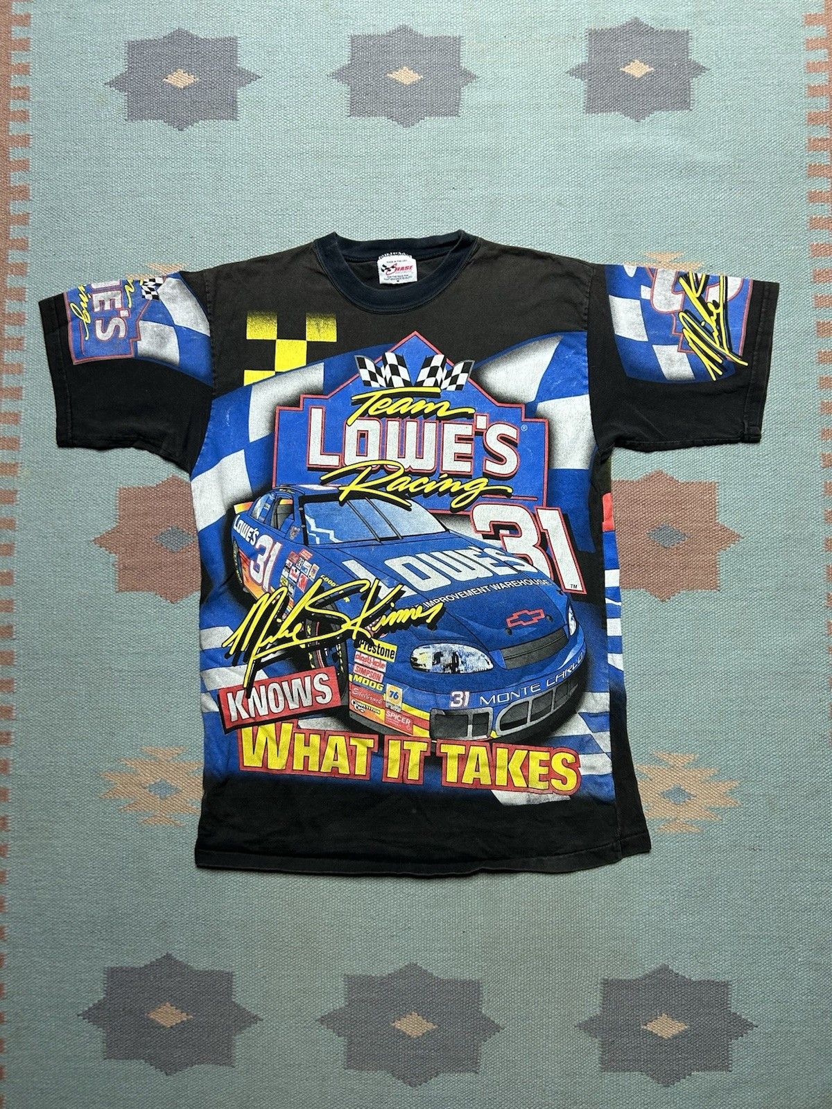 Vintage Vtg t shirt Nascar all over print Mike Skinner Lowe’s AOP M Size US M / EU 48-50 / 2 - 1 Thumbnail