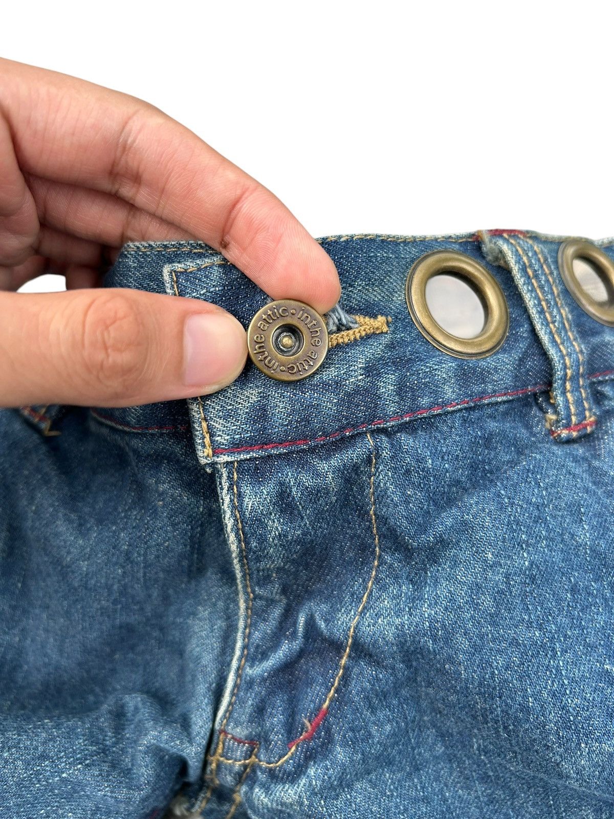 Kapital Double Waist IN THE ATTIC PUNK Distressed Denim Jeans Size US 32 / EU 48 - 8 Thumbnail