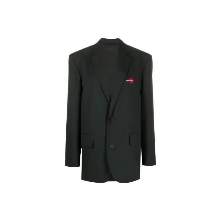 Balenciaga Balenciaga Black Logo Long Sleeve Blazer 0079-2507 Size XS / US 0-2 / IT 36-38 - 1 Thumbnail