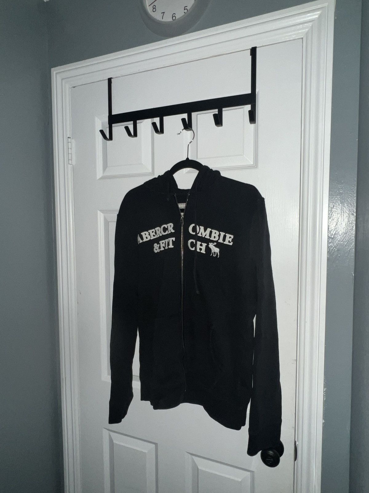 Abercrombie & Fitch Abercrombie & Fitch Vintage Logo Zip Up Navy Hoodie Size US M / EU 48-50 / 2 - 1 Thumbnail