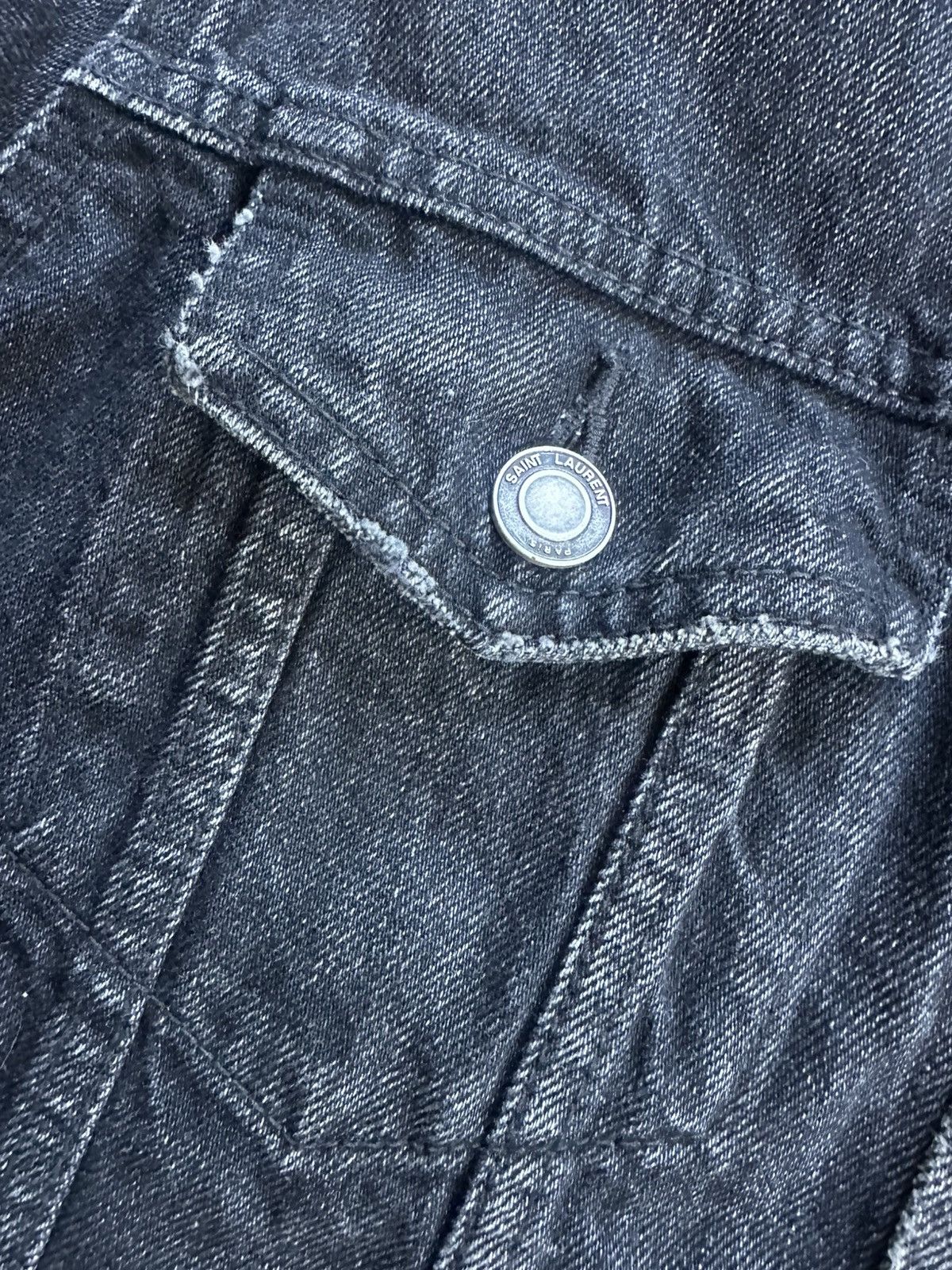 Saint Laurent Paris Saint Laurent Denim jacket faded distressed 2019 Size US M / EU 48-50 / 2 - 2 Thumbnail
