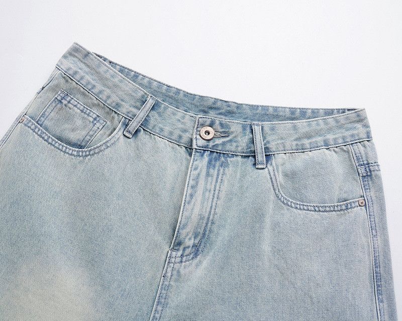 Japanese Brand × Jean High street washed loose wide leg patch pocket work Size US 32 / EU 48 - 3 Thumbnail