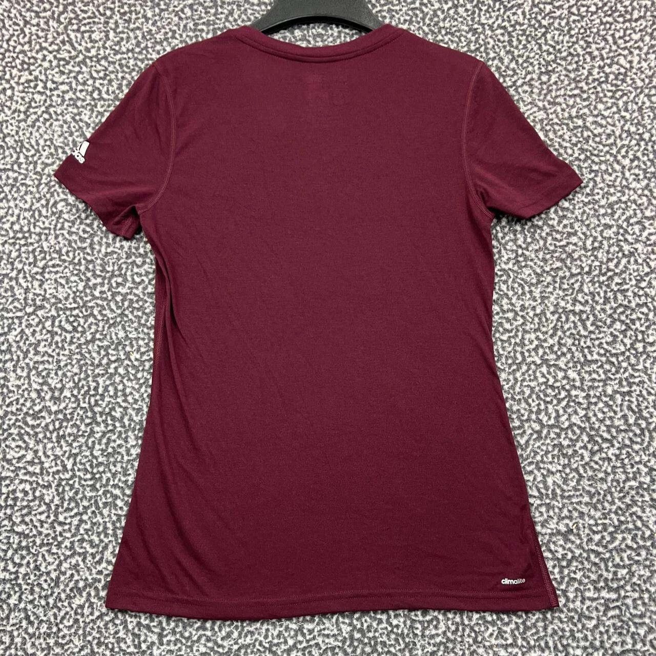 Adidas Mississippi State Bulldogs Shirt Women S Short Sleeve V-Neck Size S / US 4 / IT 40 - 2 Thumbnail