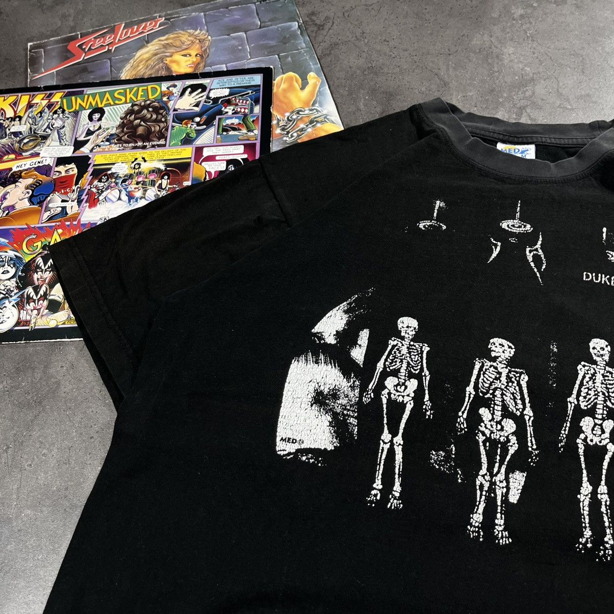 Bones Vintage 90s Duke Bones Skeleton Skull Metal Tshirt Tee Size US M / EU 48-50 / 2 - 4 Thumbnail