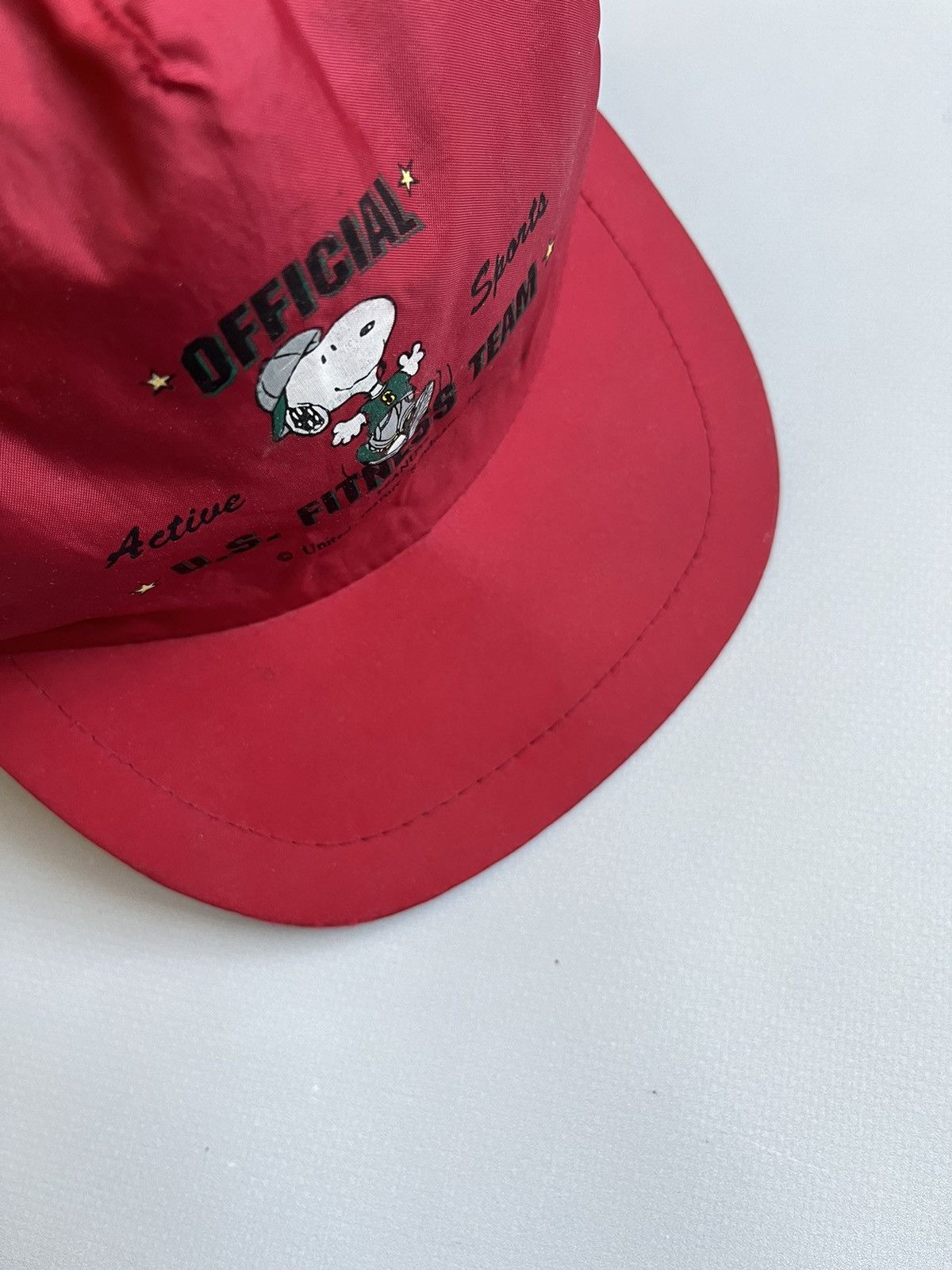 Peanuts Vintage Official US Fitness Team Peanuts Red Nylon Cap Size ONE SIZE - 6 Thumbnail