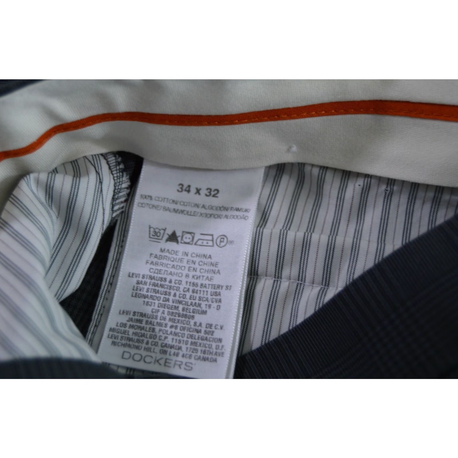 Vintage Men's Classic Fit Gray Plaid D2 Pants Size 34W x 32L Flat Front Size US 34 / EU 50 - 6 Thumbnail
