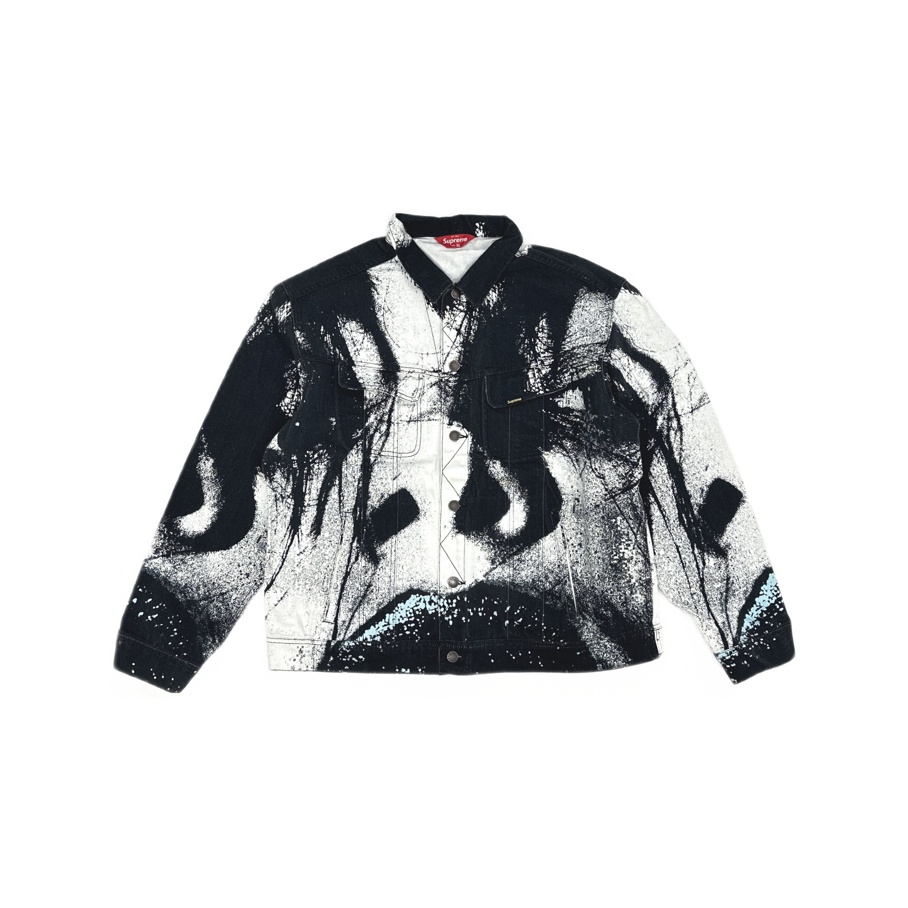 Levi's × Supreme Supreme x Levi's RAW Leopard Denim Trucker Jacket
