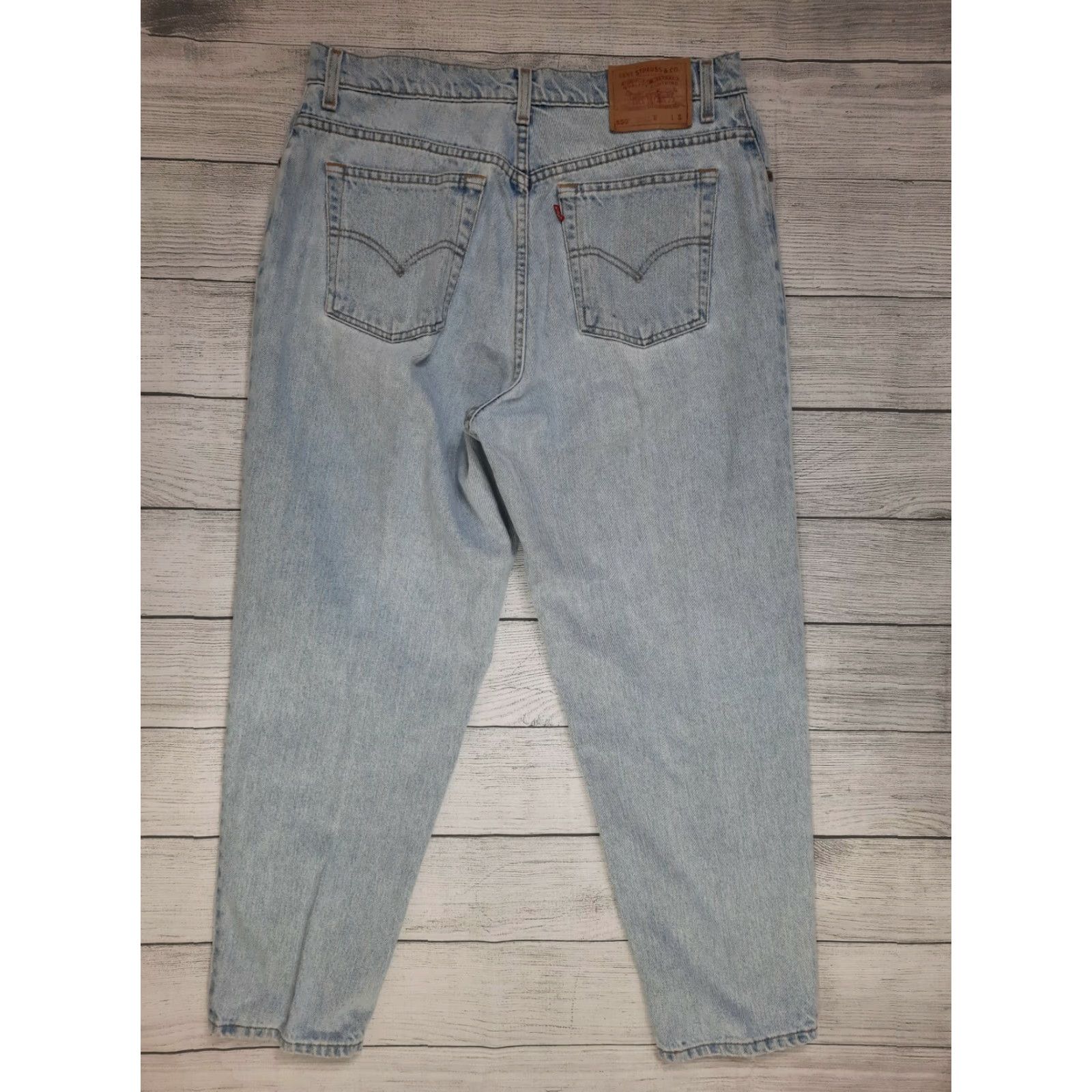 Levi's VINTAGE Levi's 550 Women's Relaxed Tapered High Waist Denim Jeans 16 Reg Blue 90s USA Womens Jeans Mens? Size 38" / US 16 / IT 52 - 2 Thumbnail