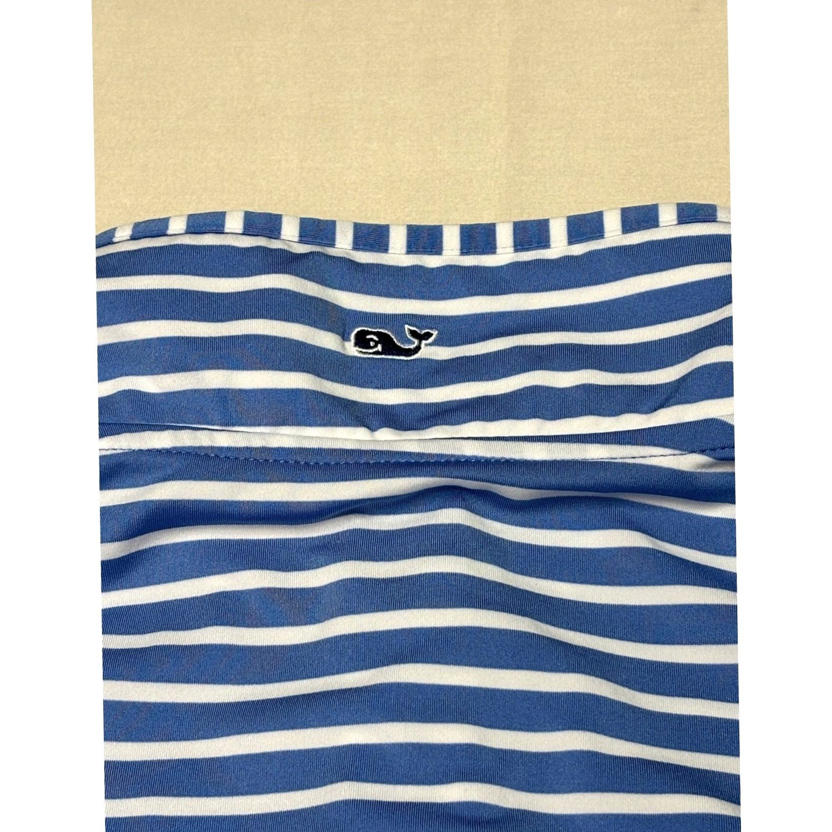 Vineyard Vines Vineyard Vines Sankaty Womens M Blue White Striped Quarter Zip Pullover Size M / US 6-8 / IT 42-44 - 5 Thumbnail