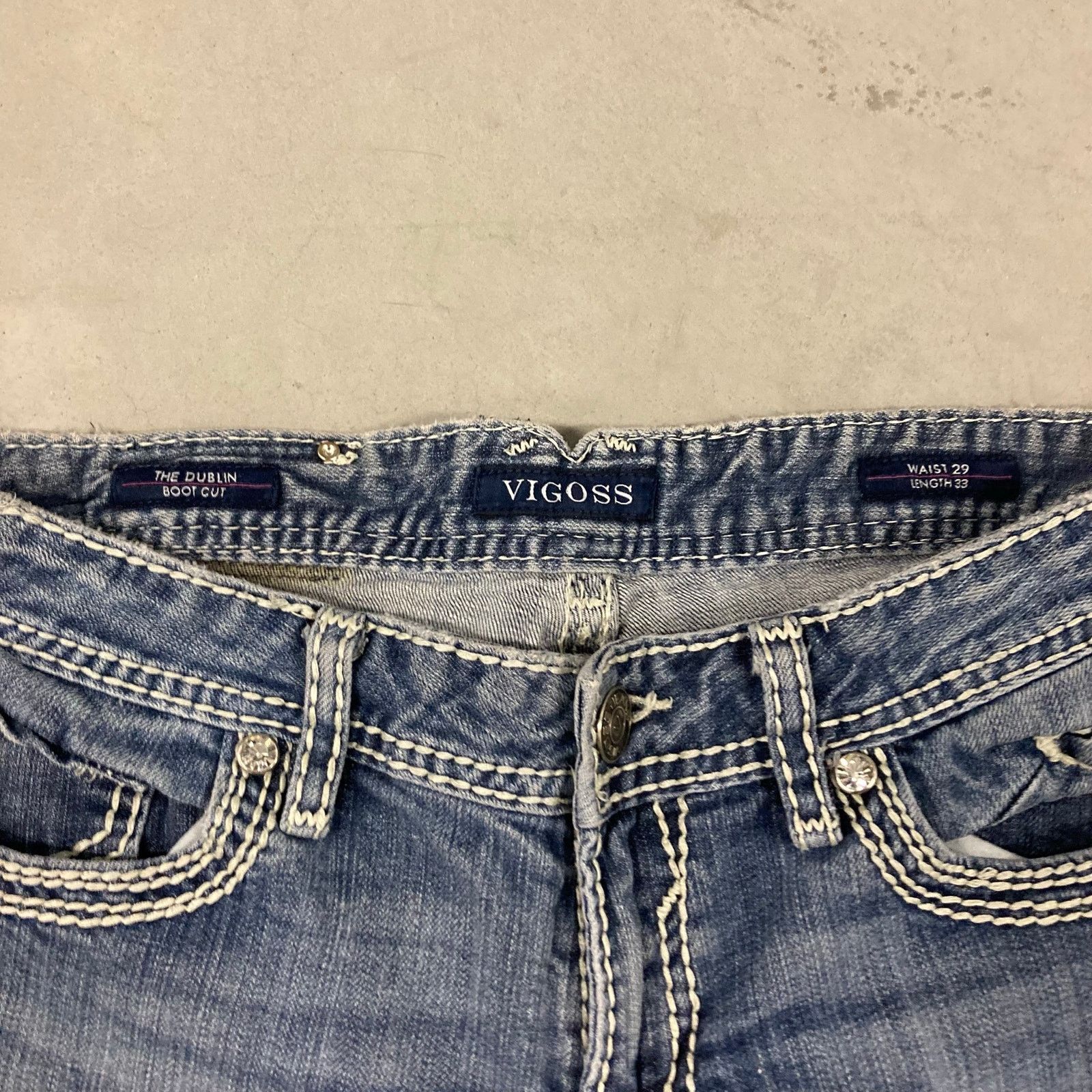 Vintage Y2K low rise vigoss western bootcut jeans 29x28 Size 29" - 5 Thumbnail