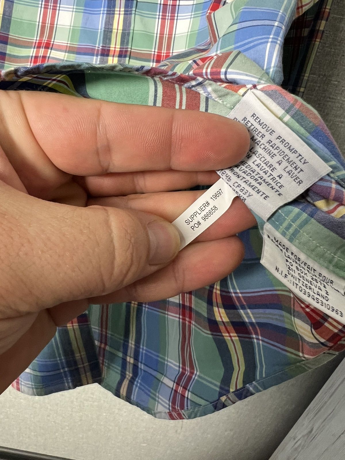 Polo Ralph Lauren Vintage Polo Ralph Lauren Plaid Button Long Sleeves Shirt Size US L / EU 52-54 / 3 - 12 Thumbnail