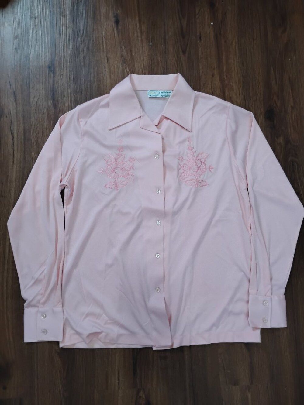 Other Vintage Beeline Floral Embroidered Western Polyester Shirt Size XS / US 0-2 / IT 36-38 - 2 Thumbnail
