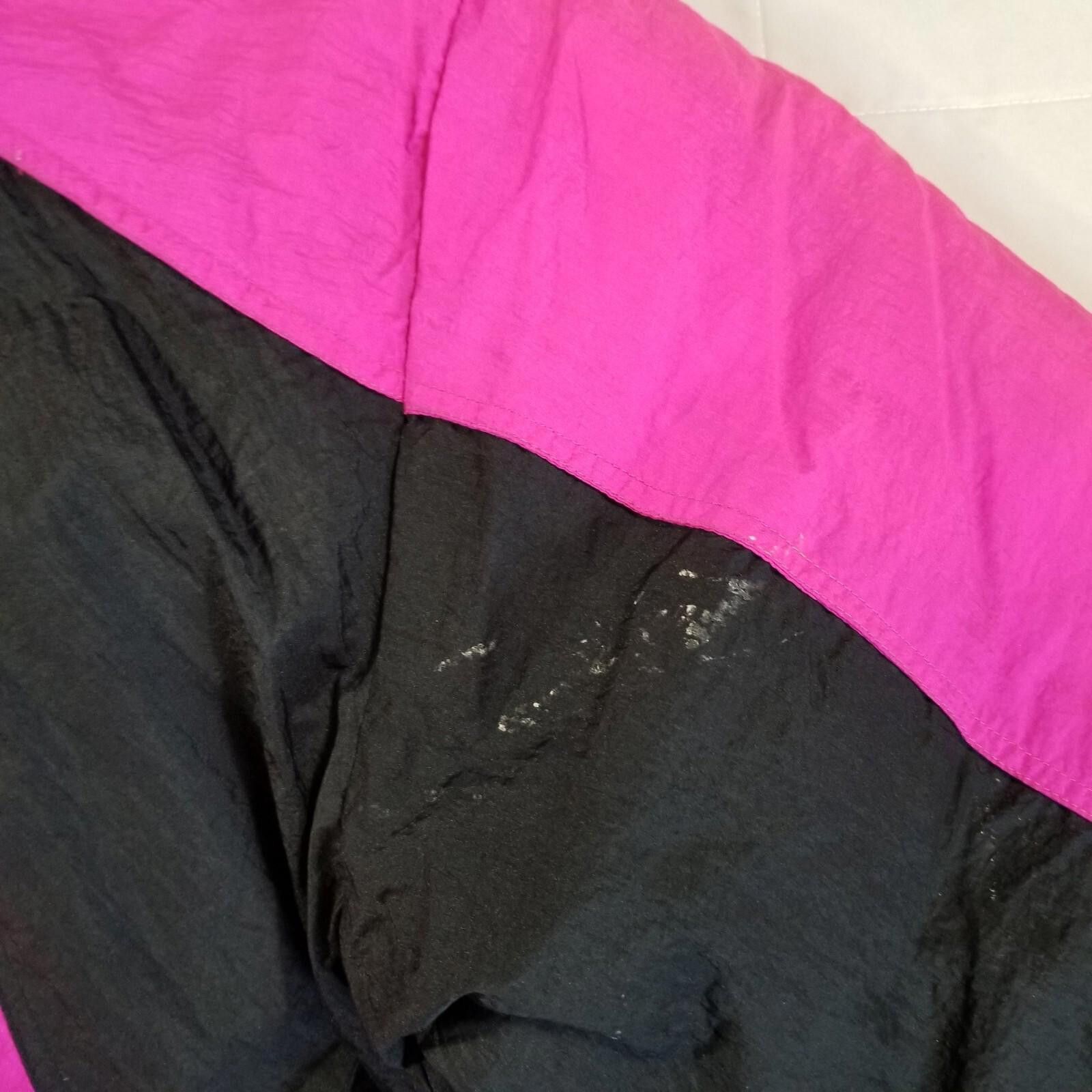 Designer VTG Tyrolia Medium Pink & Black Retro Puffer Jacket 80's Size M / US 6-8 / IT 42-44 - 7 Thumbnail