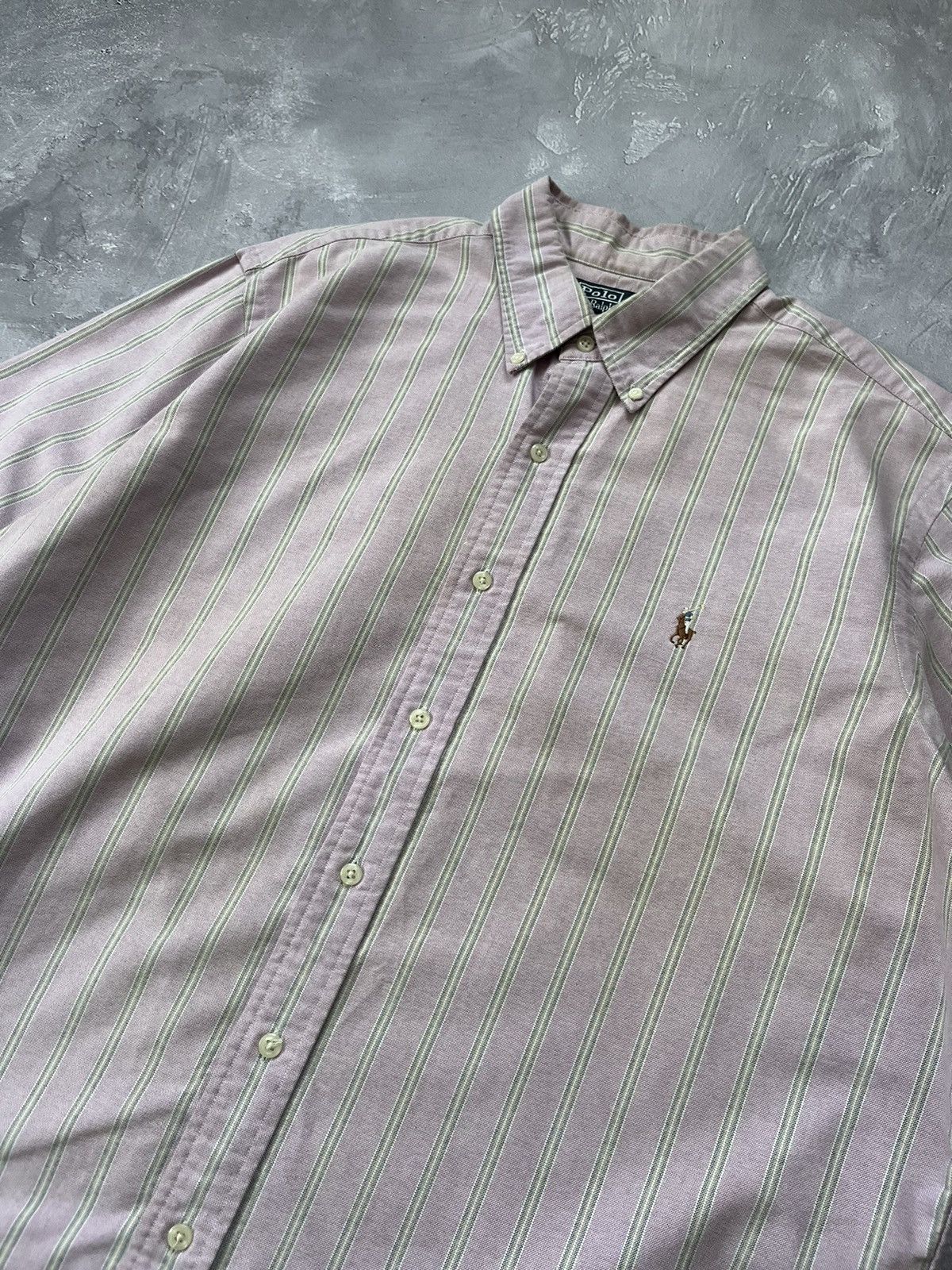 Polo Ralph Lauren Vintage Polo Ralph Lauren Shirt Buttons Long Sleeve Striped Size US XL / EU 56 / 4 - 2 Thumbnail