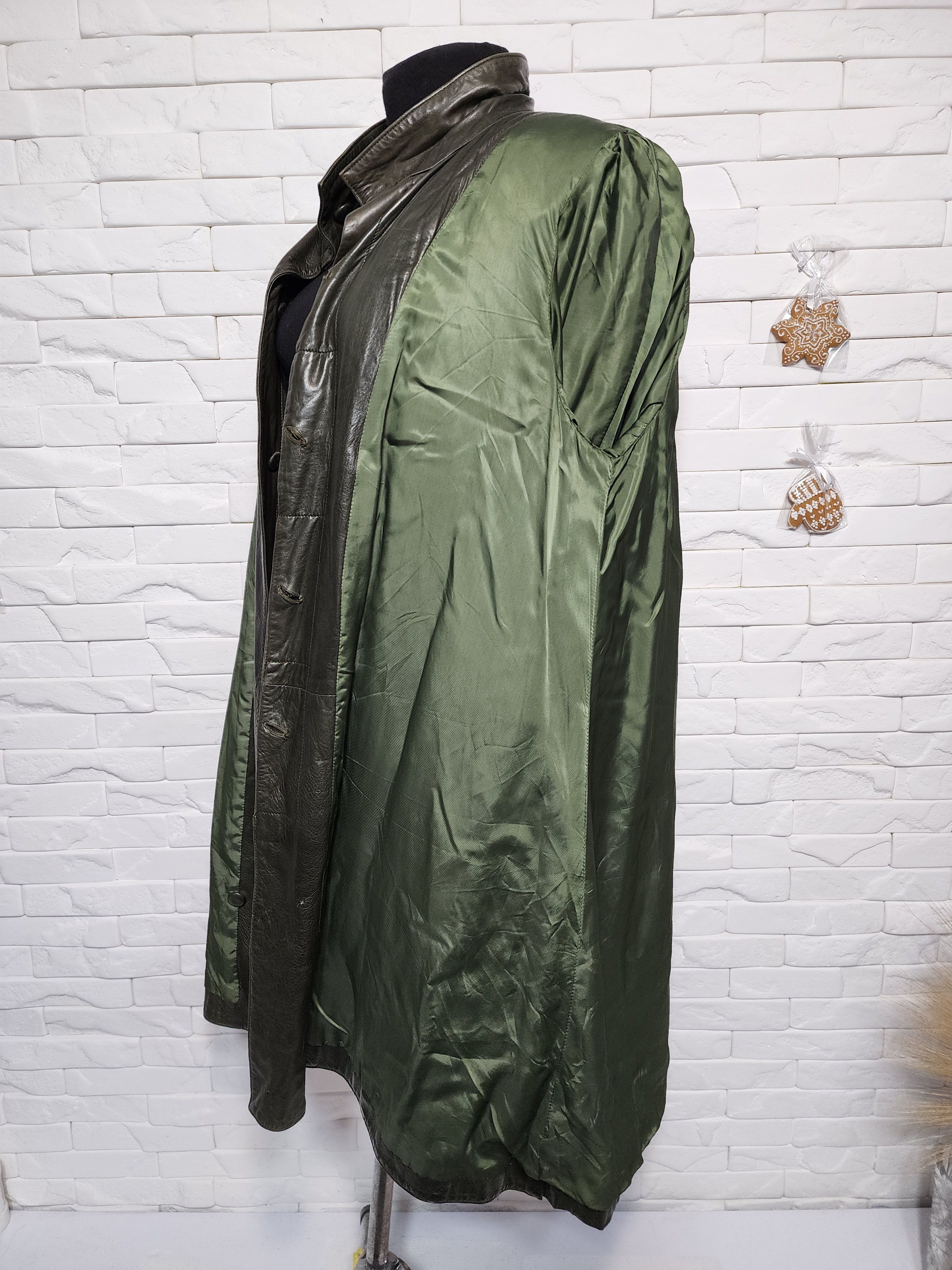 Other Green Leather Jacket: Womrn's Button Coat Size 3XL / US 20-22 - 10 Thumbnail