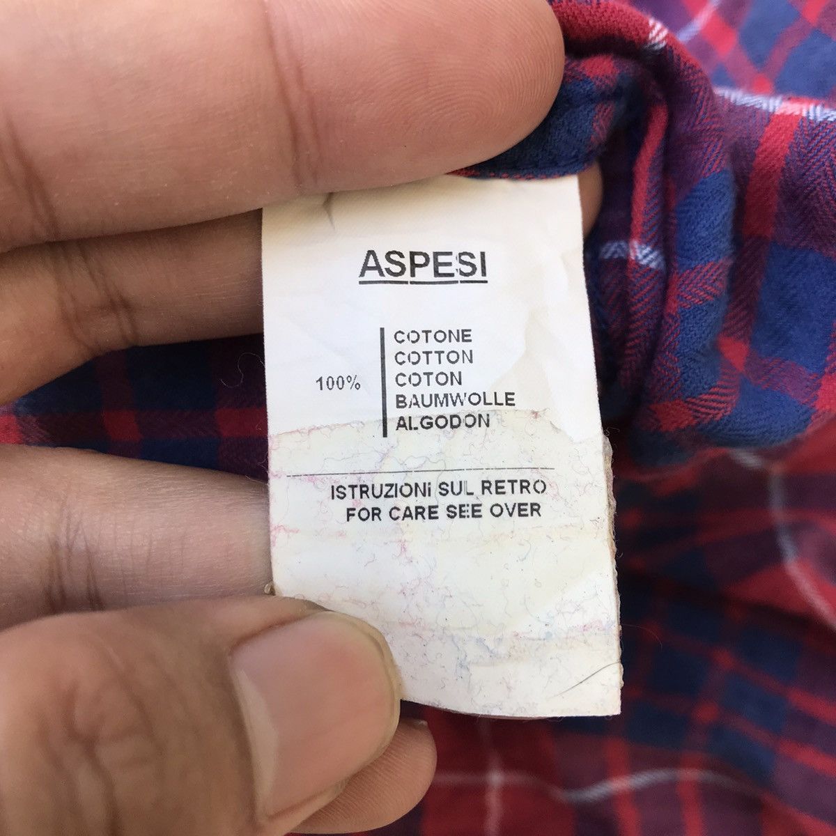 Aspesi × Flannel × Vintage Vintage aspesi alberto Aspesi Italy flannel Madrass Shirt Size US S / EU 44-46 / 1 - 9 Thumbnail