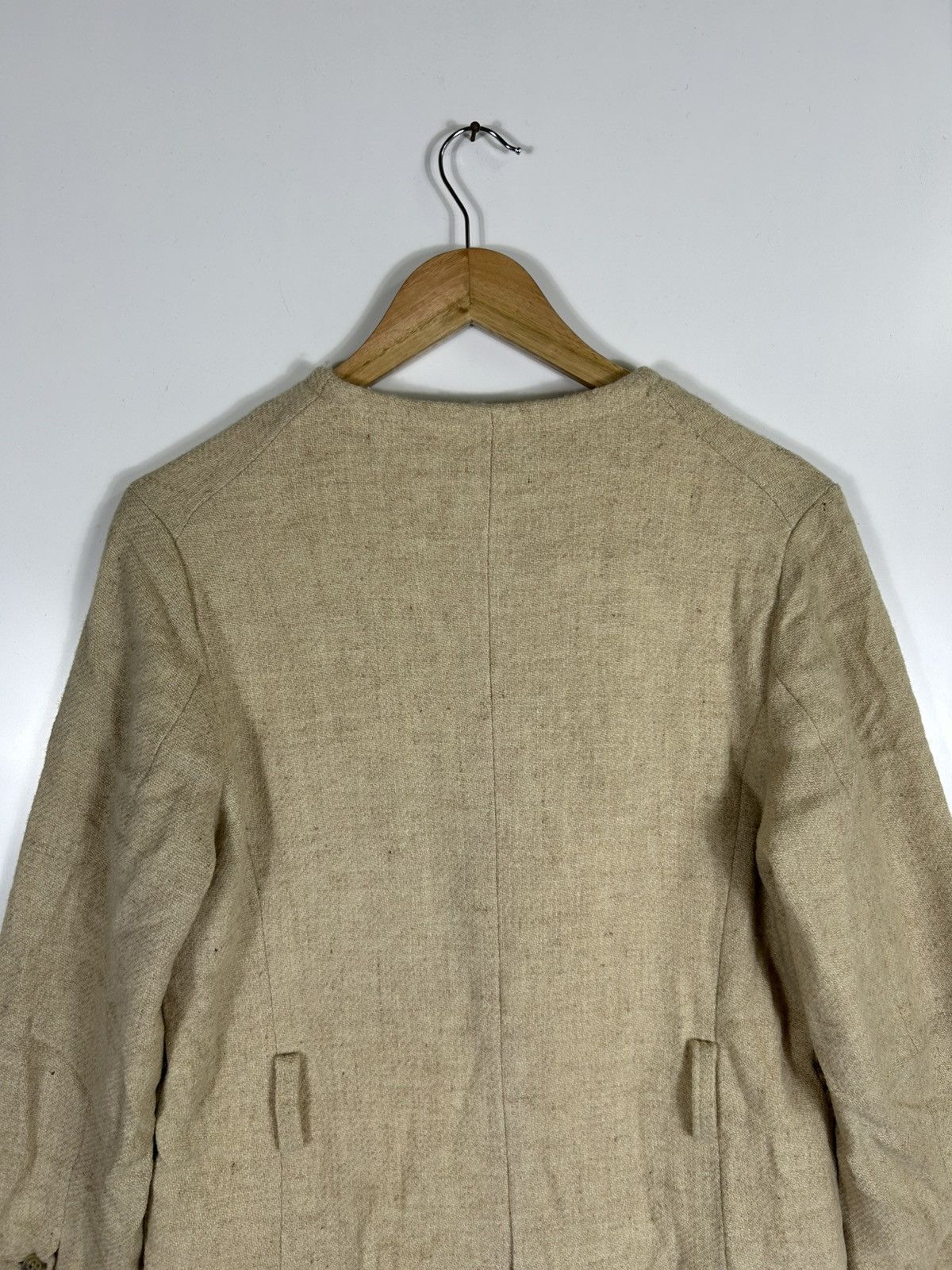 American Rag × Harris Tweed × Vintage ⚡️Vintage American Rag Cle Harris Tweed Button Long Coat Size S / US 4 / IT 40 - 15 Thumbnail