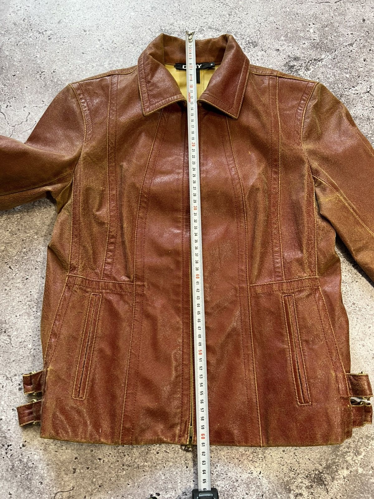 Donna Karan Nice design DKNY zipper leather biker jacket Like Hedi Size M / US 6-8 / IT 42-44 - 18 Thumbnail