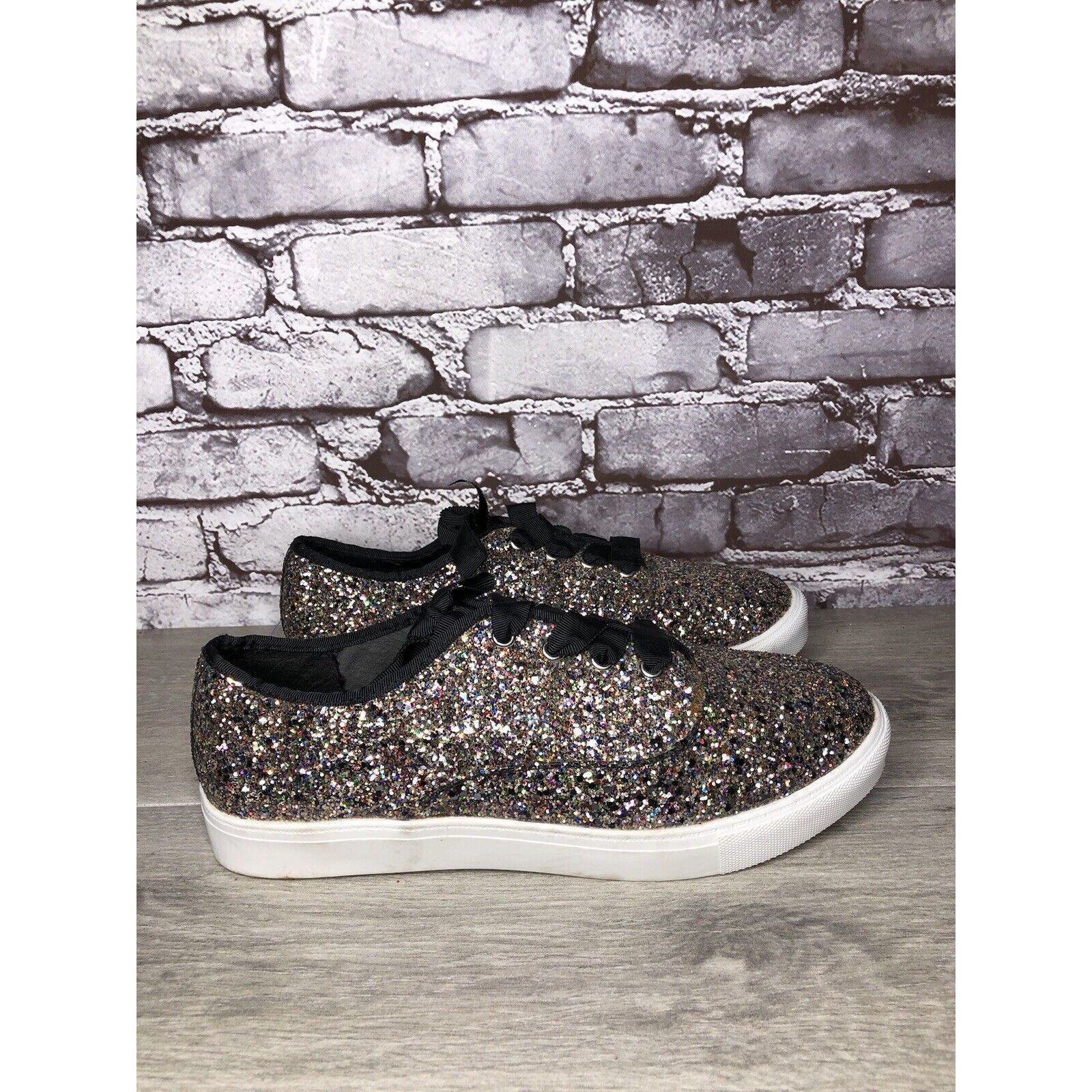 Other Torrid Colorful Glitter Lace Up Low Top Sneakers Shoes Women Size US 10 / IT 40 - 3 Thumbnail