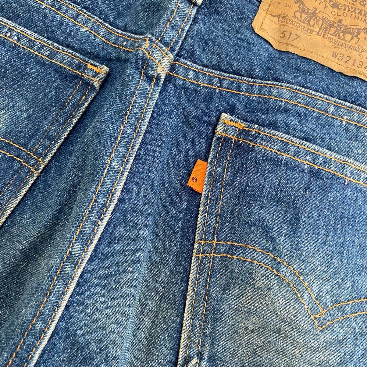 Levi's Vintage 90’s Levis 517 Orange Tab Faded Blue Flared Jeans Size US 32 / EU 48 - 12 Thumbnail