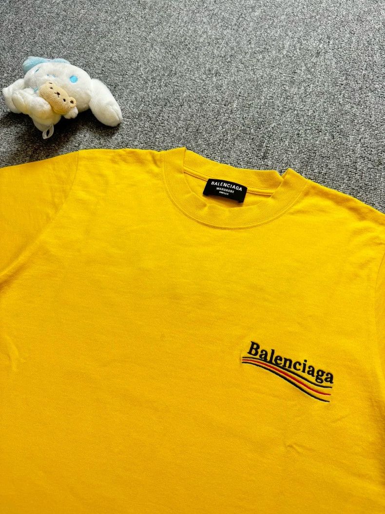 Balenciaga Balenciaga Yellow embroidered cola short sleeve 2502-Nextar Size US S / EU 44-46 / 1 - 5 Thumbnail
