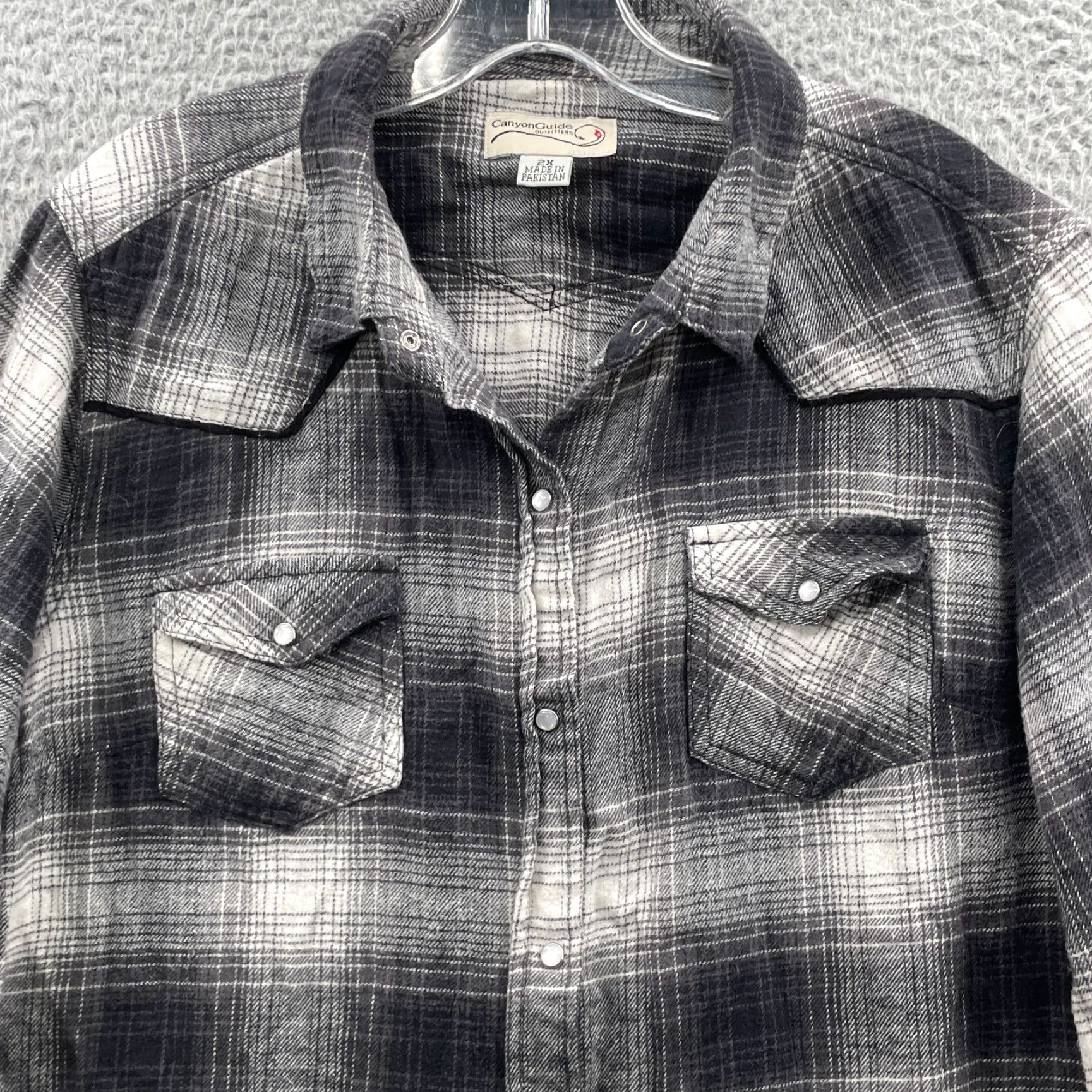 Vintage Canyon Guide Button-Up Shirt Women 2X Plaid Flannel Casual Western Workwear Y2k Cowboy Rodeo Black 2X Womens Size XXL / US 16-18 / IT 52-54 - 3 Thumbnail
