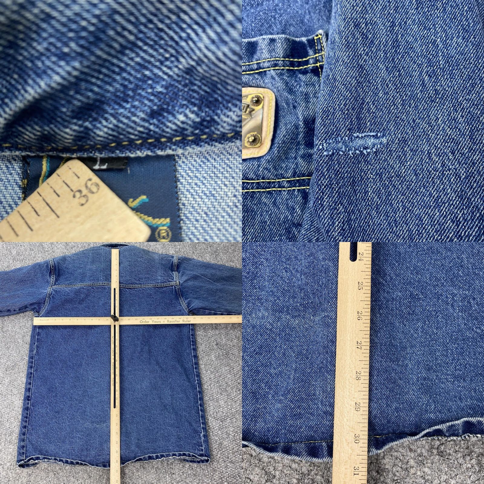 Karl Kani VINTAGE Karl Kani Jacket Mens L Denim Military Button 90s Hip Hop Streetwear Blue Mens Size US L / EU 52-54 / 3 - 8 Thumbnail