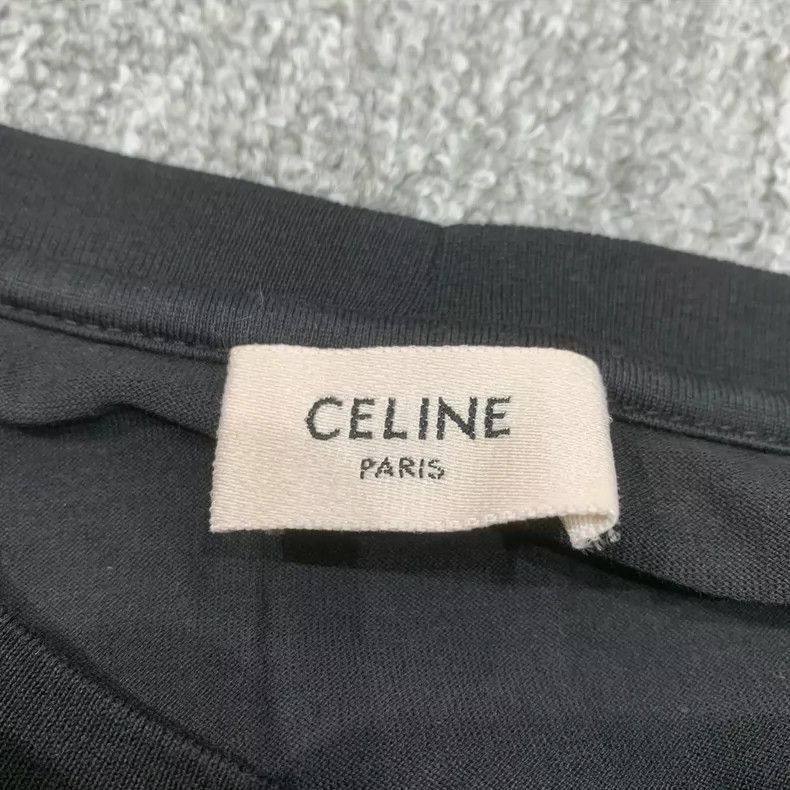 Celine Celine Black Logo Short Sleeve TShirt Size US S / EU 44-46 / 1 - 4 Thumbnail