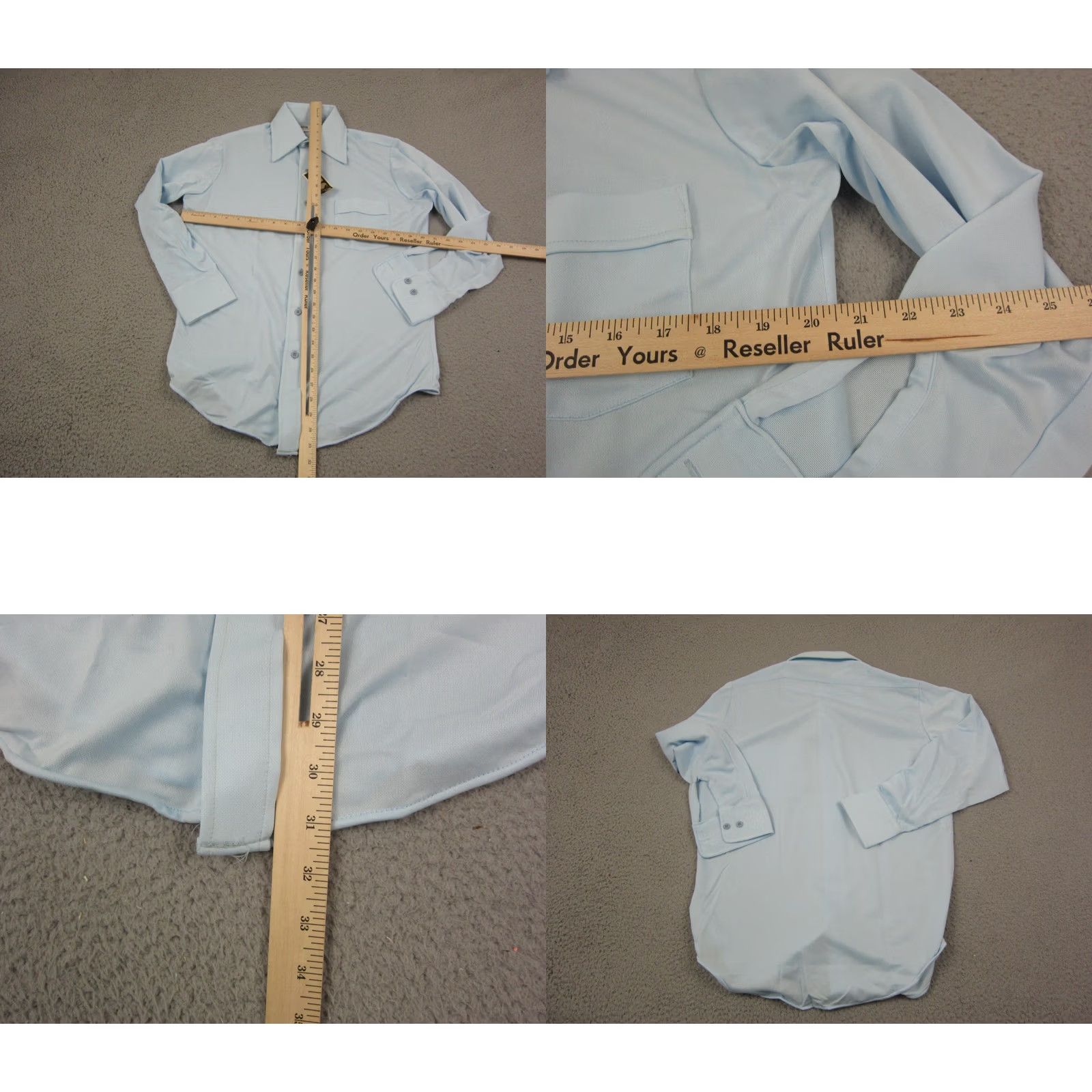 Vintage VINTAGE Montgomery Ward Mens Shirt 15-34 Blue Disco Leisure 60s 70s Poly Size US M / EU 48-50 / 2 - 8 Thumbnail