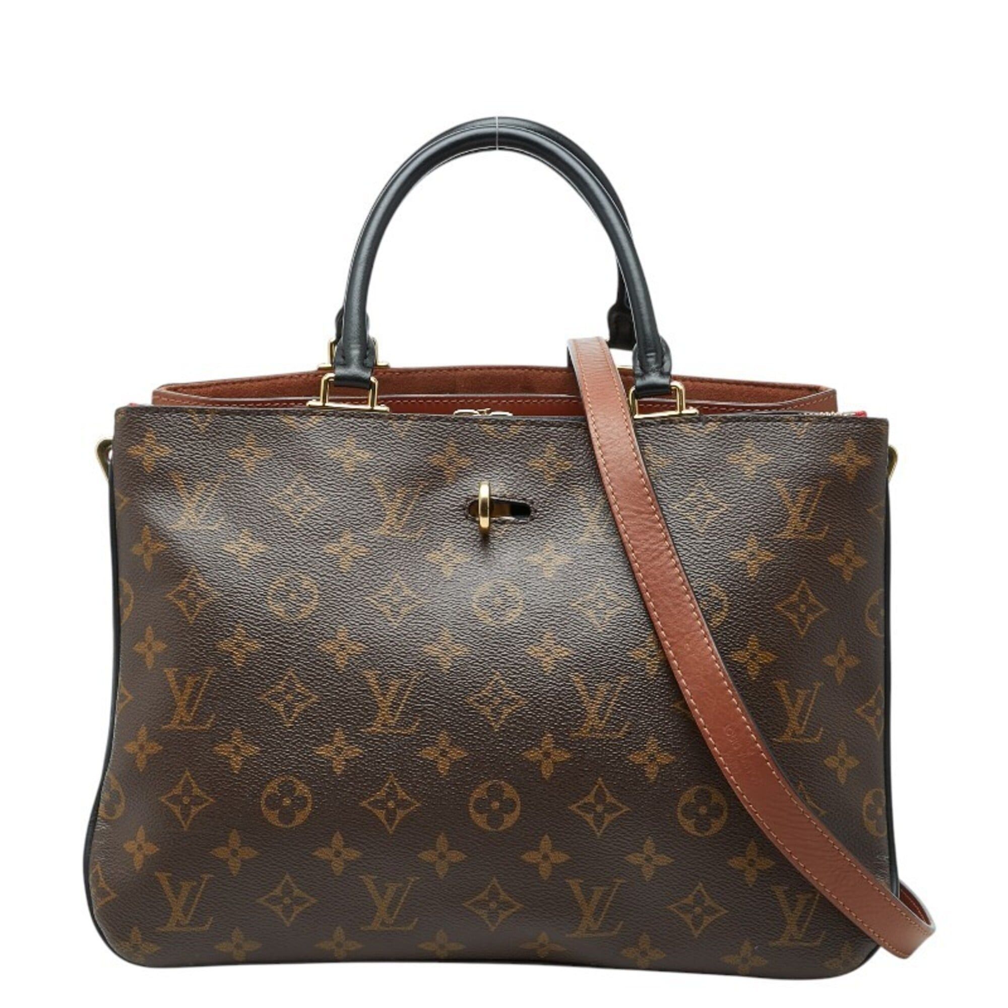 Louis Vuitton Louis Vuitton Monogram Millefeuille Handbag Shoulder Bag 2WAY M44254 Brown Leather Women's LOUIS VUITTON Size ONE SIZE - 1 Thumbnail