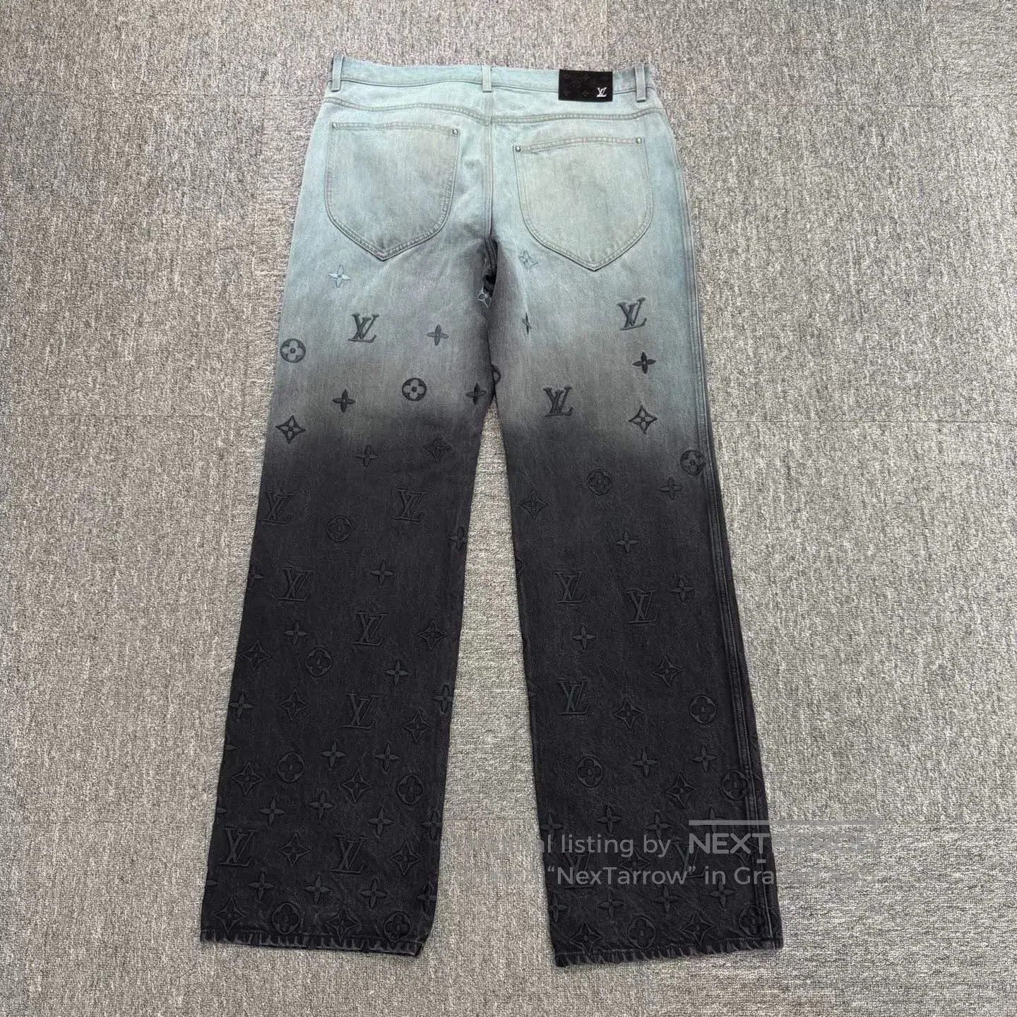 Louis Vuitton louis vuitton gradient embroidered denim pants. Size US 36 / EU 52 - 2 Thumbnail
