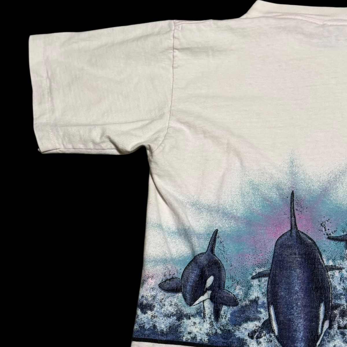 Vintage Oneita Hawaii Orca Ocean Wrap Around Stained Shirt Men's M Size US M / EU 48-50 / 2 - 10 Thumbnail