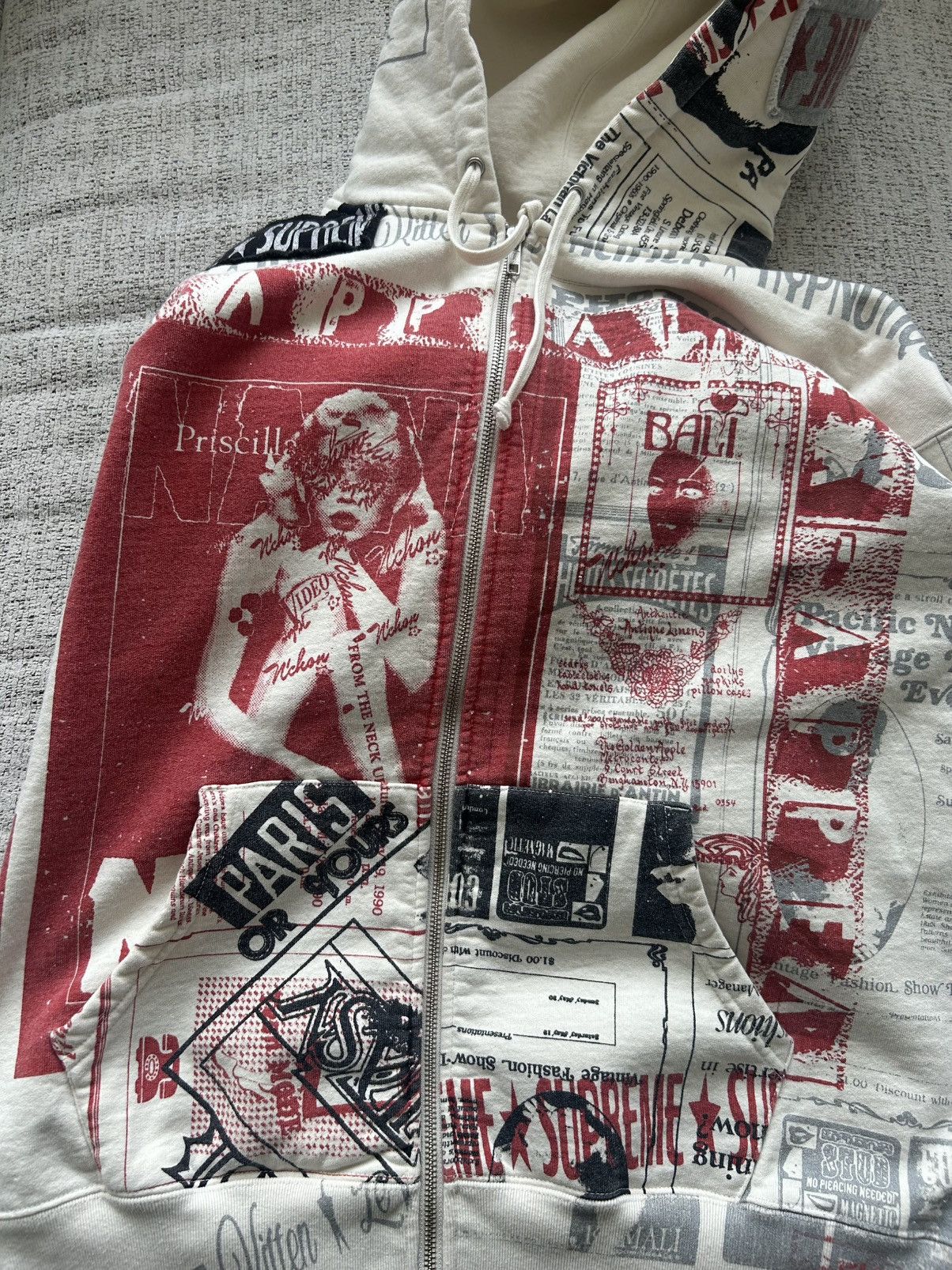 Supreme Supreme Collage Zip Up Hooded Sweatshirt 