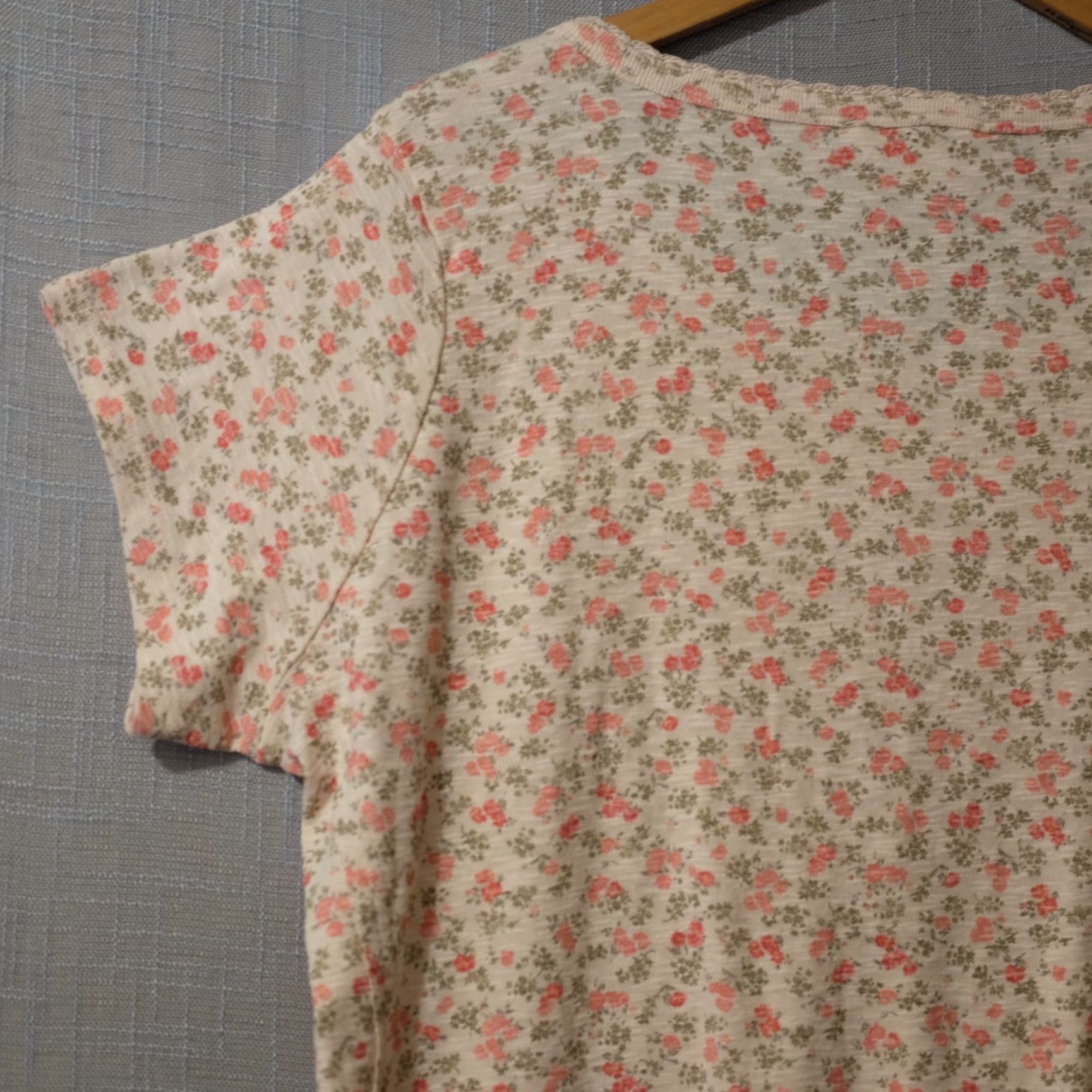 Lucky Brand Nwot! Lucky Brand Short Sleeve Henley Neck Top Floral Pink Womens XXL #A16-21 Size XXL / US 16-18 / IT 52-54 - 6 Thumbnail