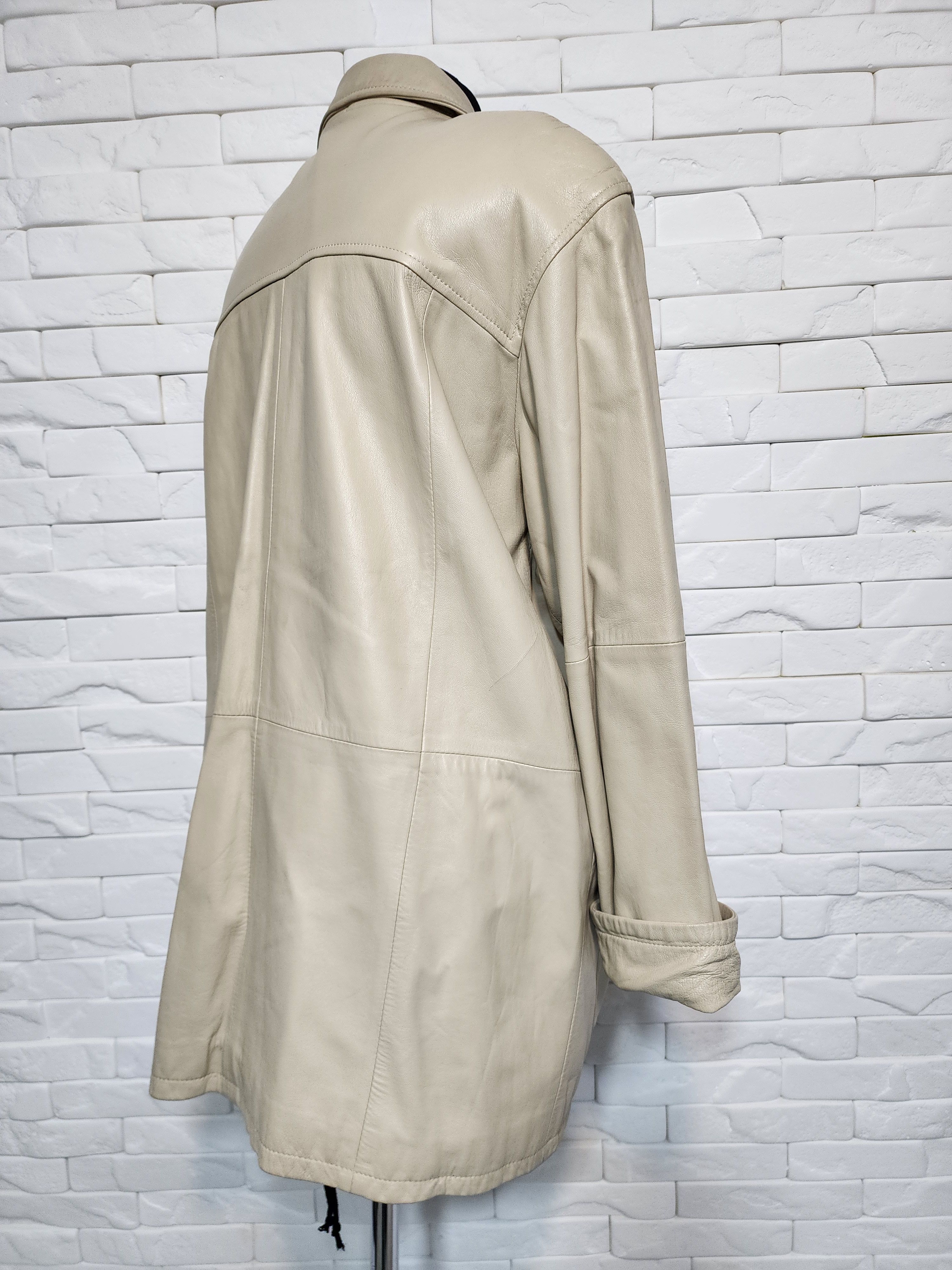 Genuine Leather Beige Leather Jacket: Women's Genuine Leather Blazer Size XL / US 12-14 / IT 48-50 - 5 Thumbnail