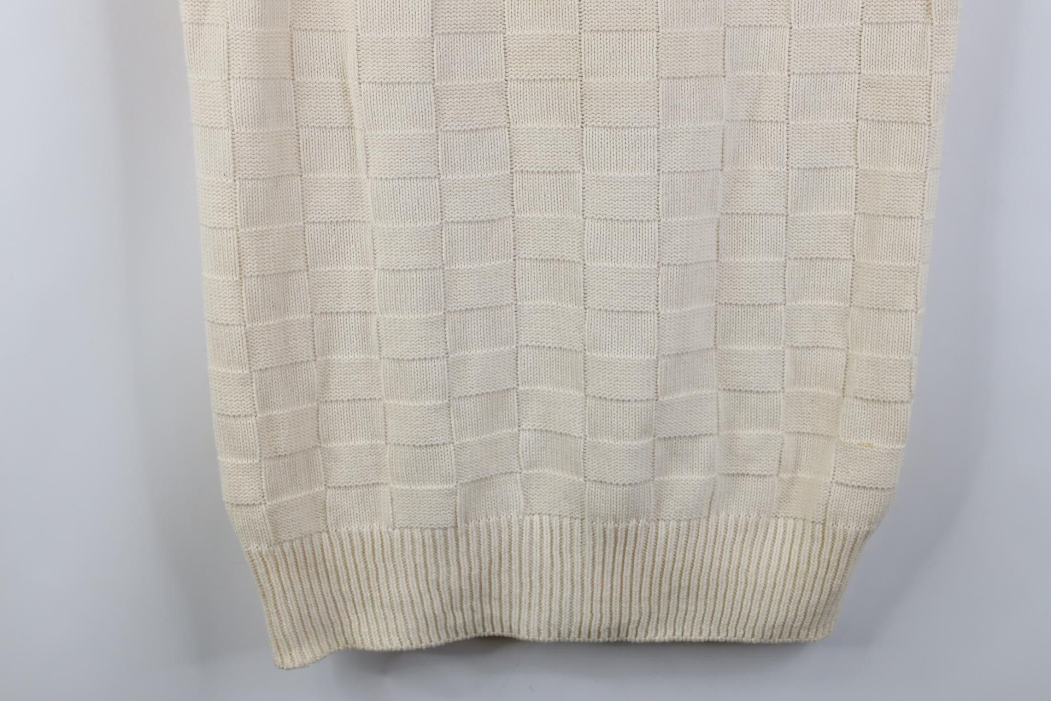 Vintage Vintage 90s Streetwear Cotton Weave Knit Sweater Vest USA Size US L / EU 52-54 / 3 - 12 Thumbnail