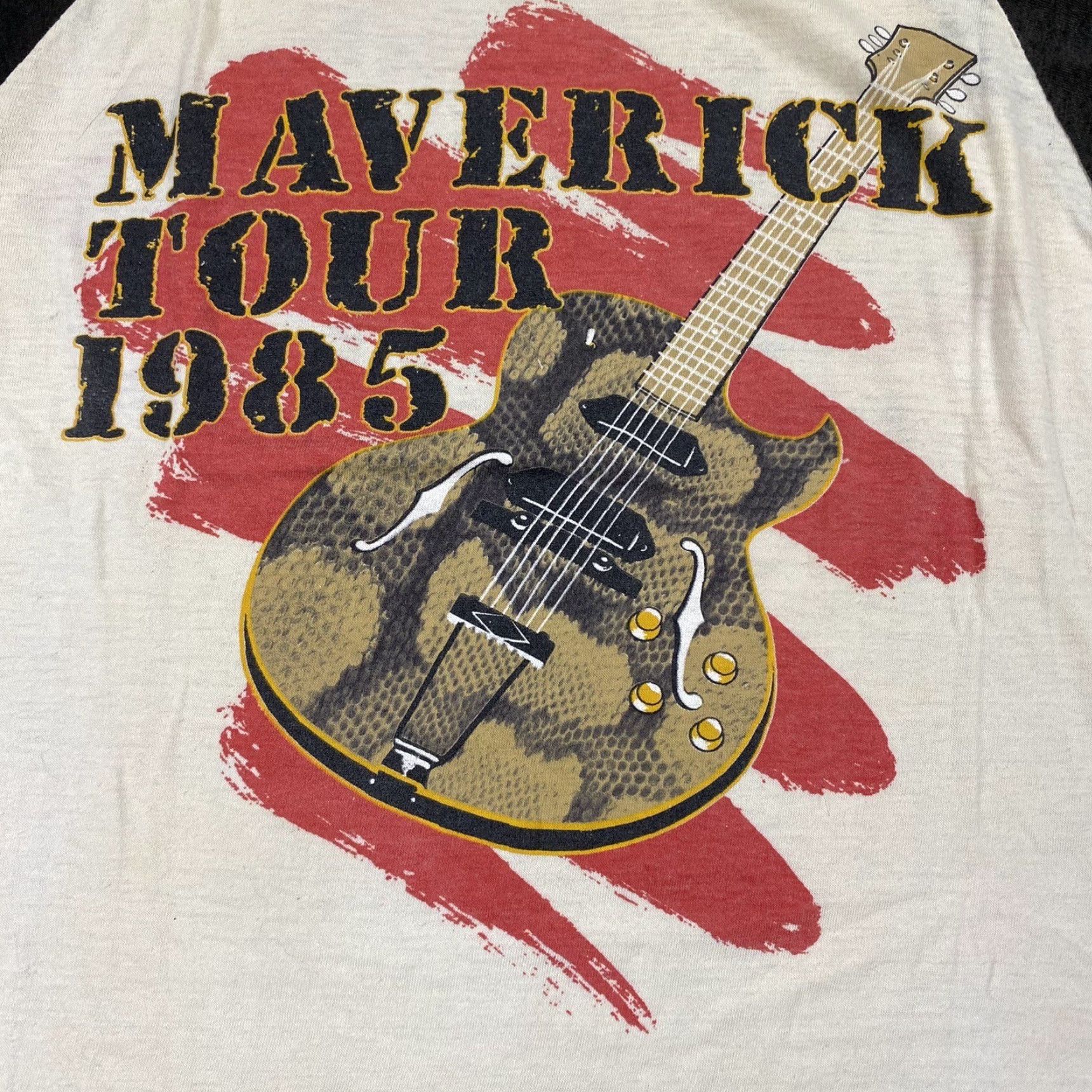 George VINTAGE 1985 GEORGE THOROGOOD RAGLAN TEE MENS WHITE 3/4 SLEEVE MUSIC 80s Size US M / EU 48-50 / 2 - 7 Thumbnail