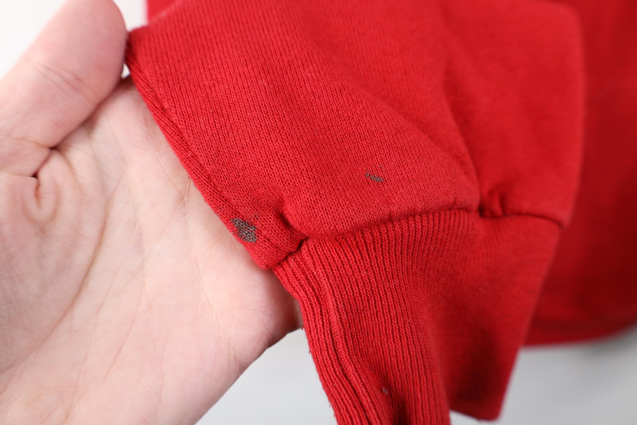 Vintage Vintage 80s 90s Streetwear Blank Hoodie Sweatshirt Red USA Size US L / EU 52-54 / 3 - 6 Thumbnail