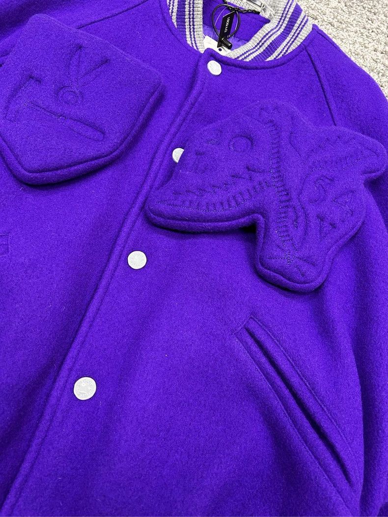 Louis Vuitton Louis Vuitton Purple embossed signature baseball jacket Size US M / EU 48-50 / 2 - 3 Thumbnail
