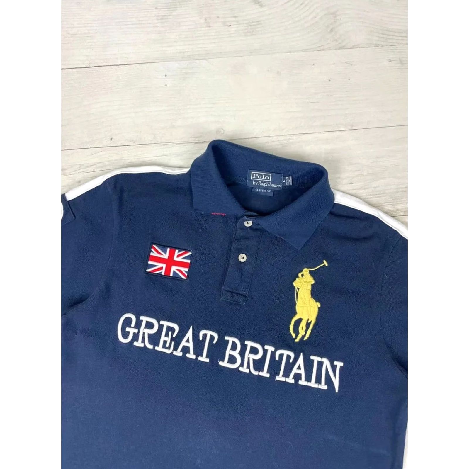 Polo Ralph Lauren VINTAGE Polo Ralph Lauren Great Britain GBR Rugby Polo Shirt Men Sz M Blue Shirt Polo Rugby Mens M Blue GBR Great Britain Logo All Seasons 90s Size US M / EU 48-50 / 2 - 2 Thumbnail