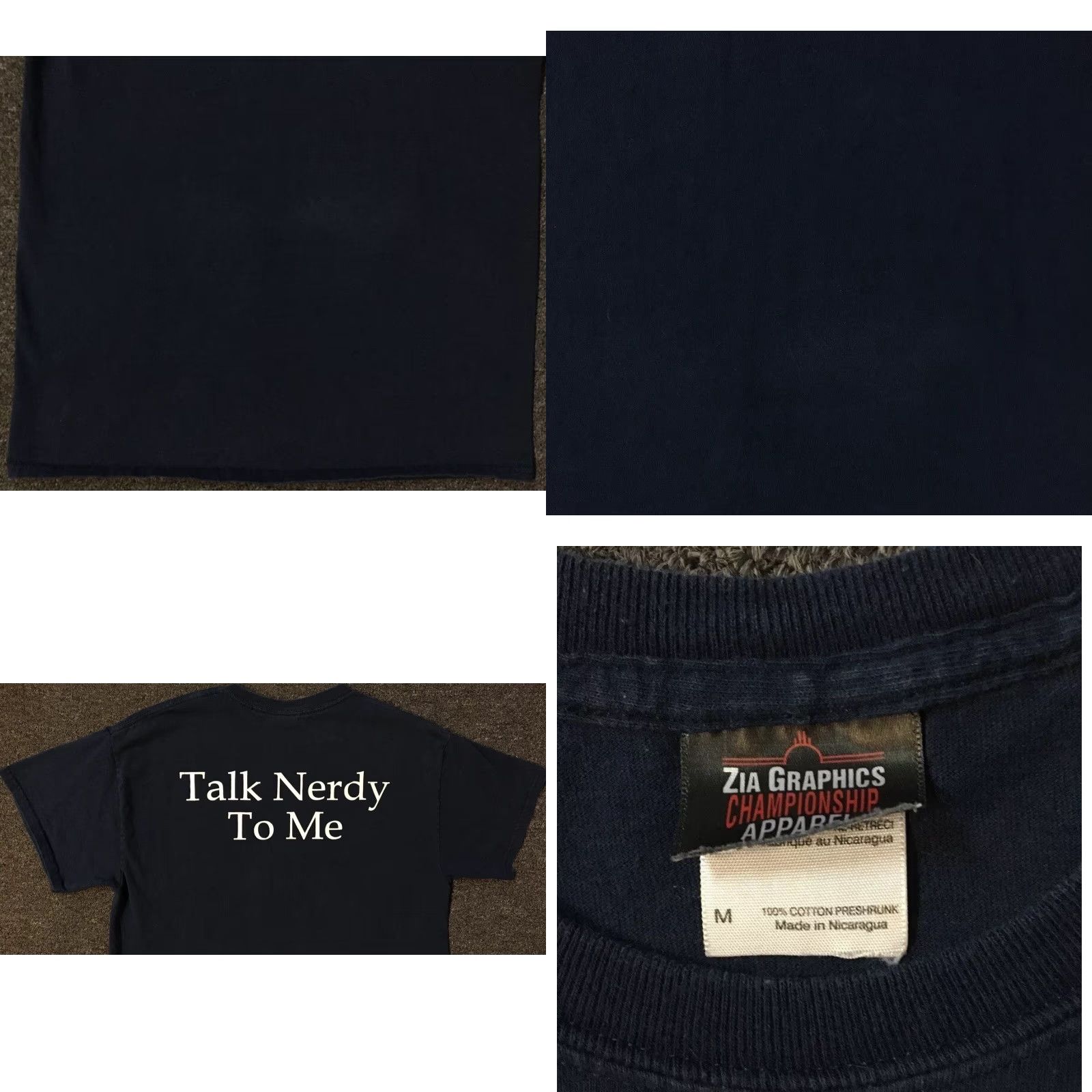 Vintage VINTAGE Talk Nerdy To Me Faded Shirt M Blue College Grunge 80s 90s Joke Mens Shirt Size US M / EU 48-50 / 2 - 8 Thumbnail