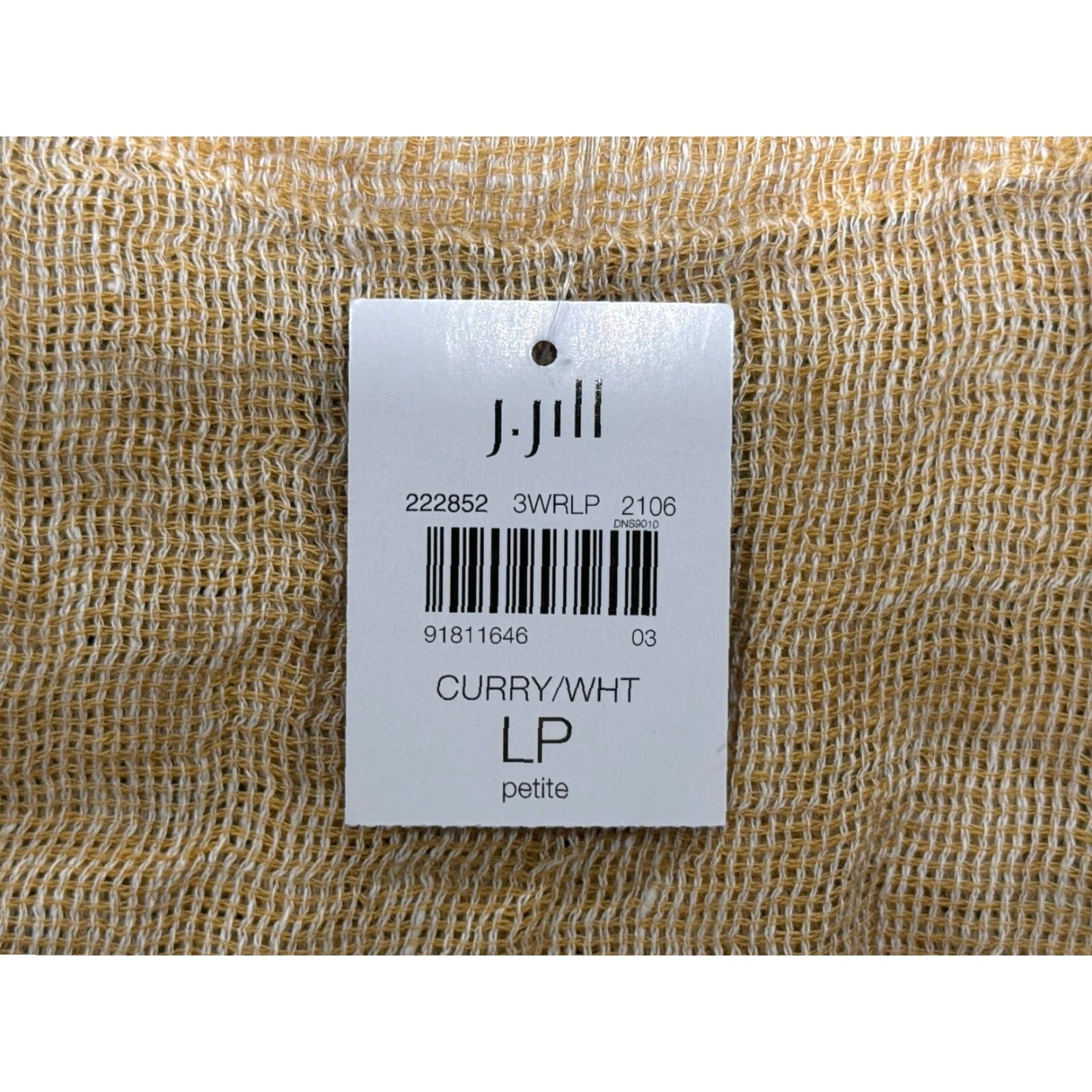 J. Jill VINTAGE NWT J. Jill Love Linen Womens Blouse Beige White 3/4 Sleeve Scoop Neck Petites L (Note: If item is not vintage, omit "VINTAGE") Size L / US 10 / IT 46 - 4 Thumbnail