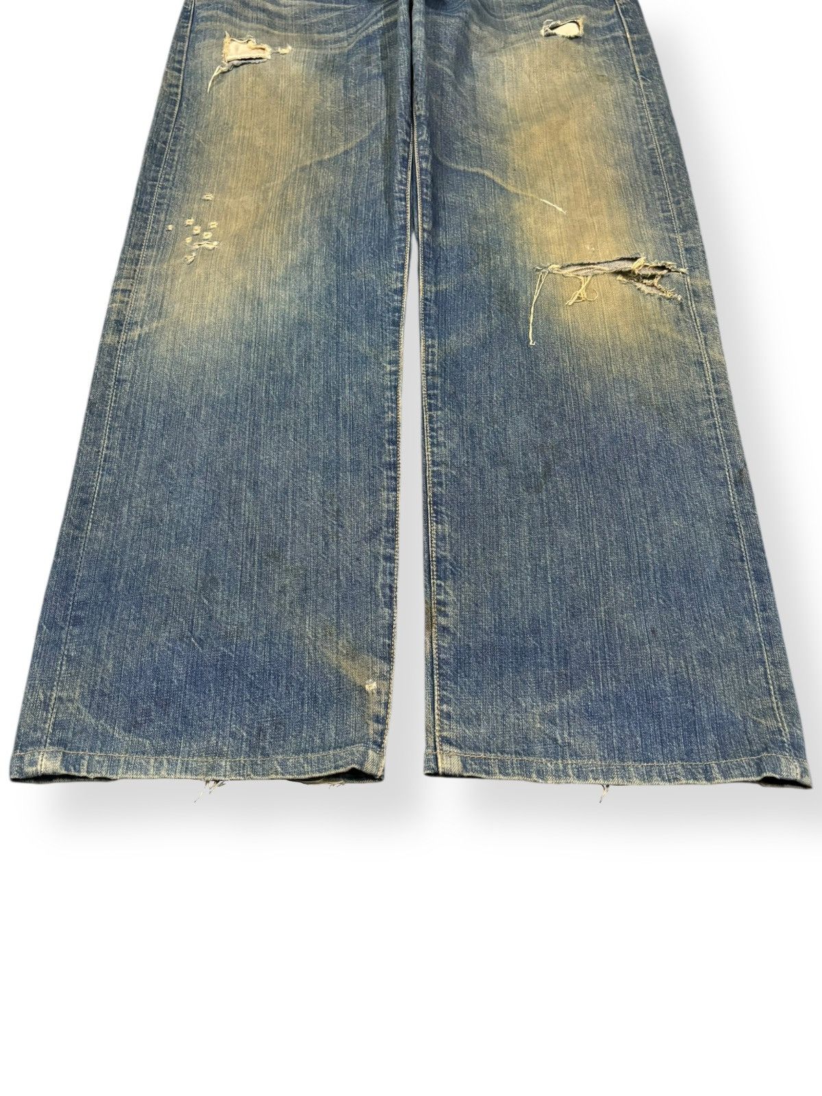 Levi's Vintage 90s Levis 501 Mud Wash Loose Fit Distressed Jeans Size US 36 / EU 52 - 7 Thumbnail