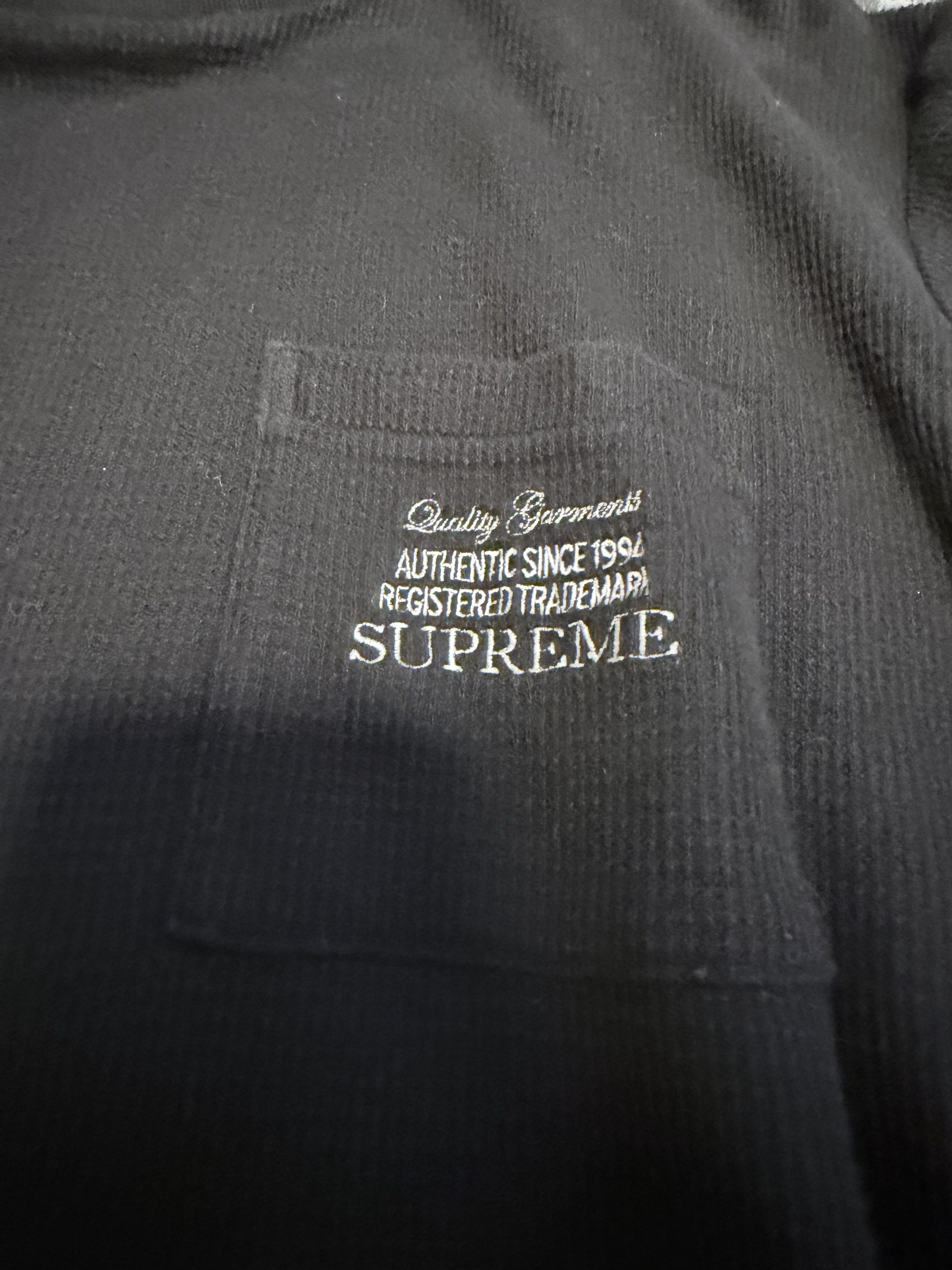 Supreme Supreme Waffle Pocket Tee "Black" Colorway Size Large | FW19 Size US L / EU 52-54 / 3 - 3 Thumbnail