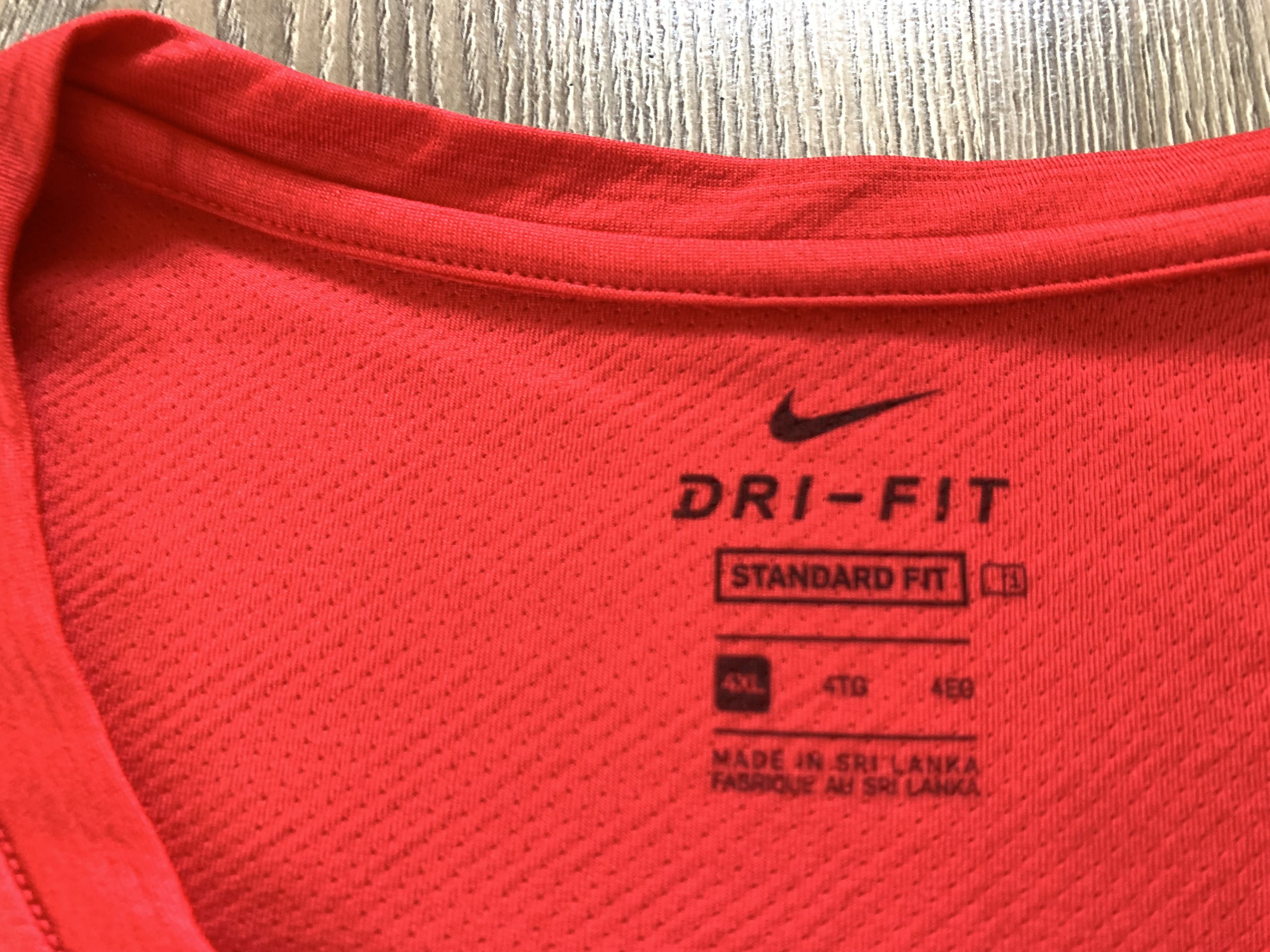 Nike Nike Standard Fit Red Sport T Shirt Size US XXL / EU 58 / 5 - 5 Thumbnail